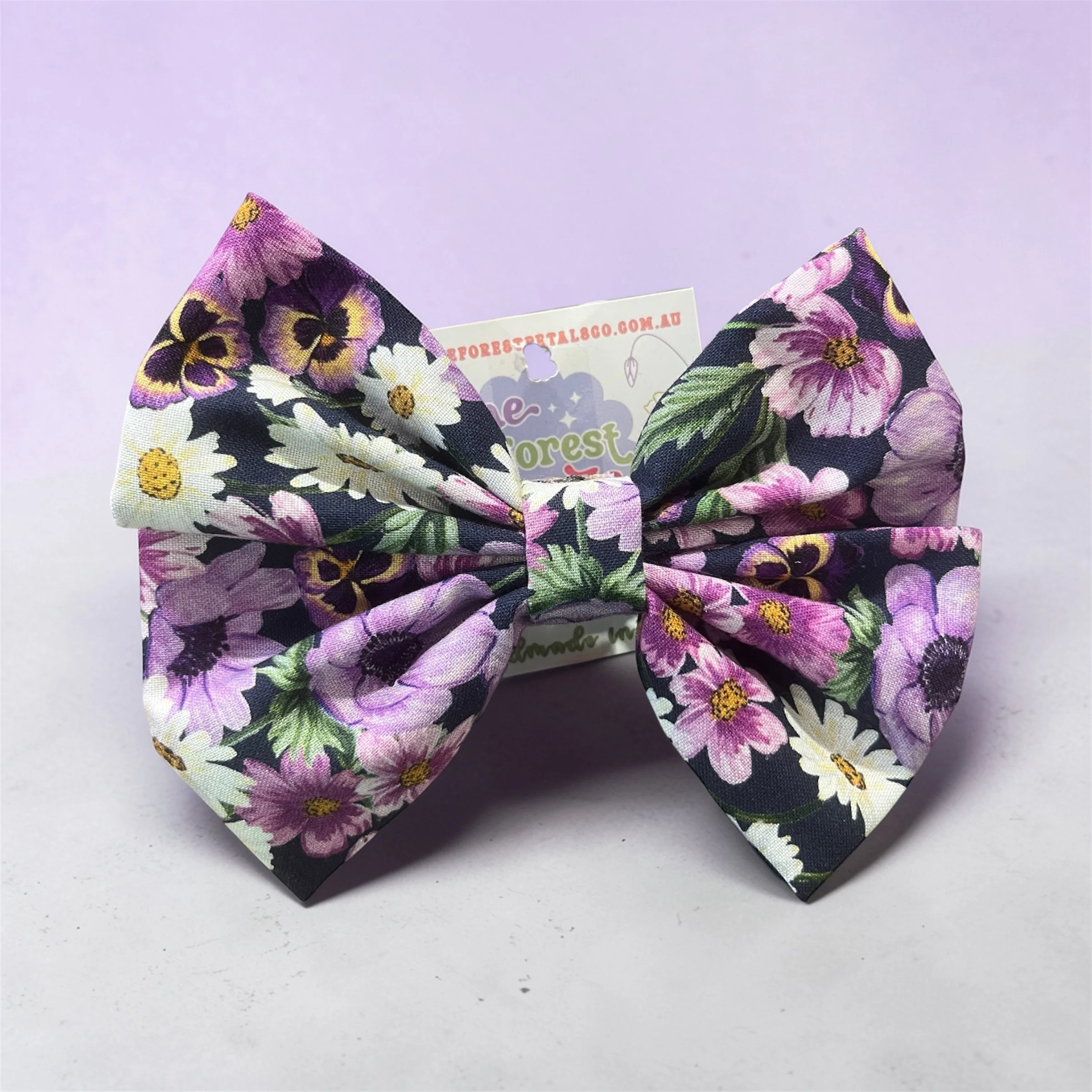 Purple Blooms Hair Bow