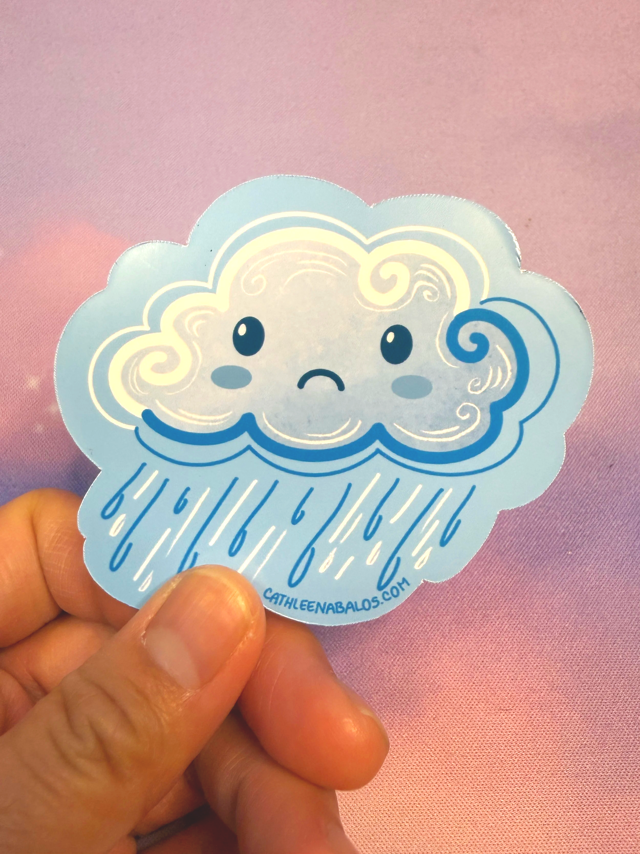 Sad Rain Cloud Sticker