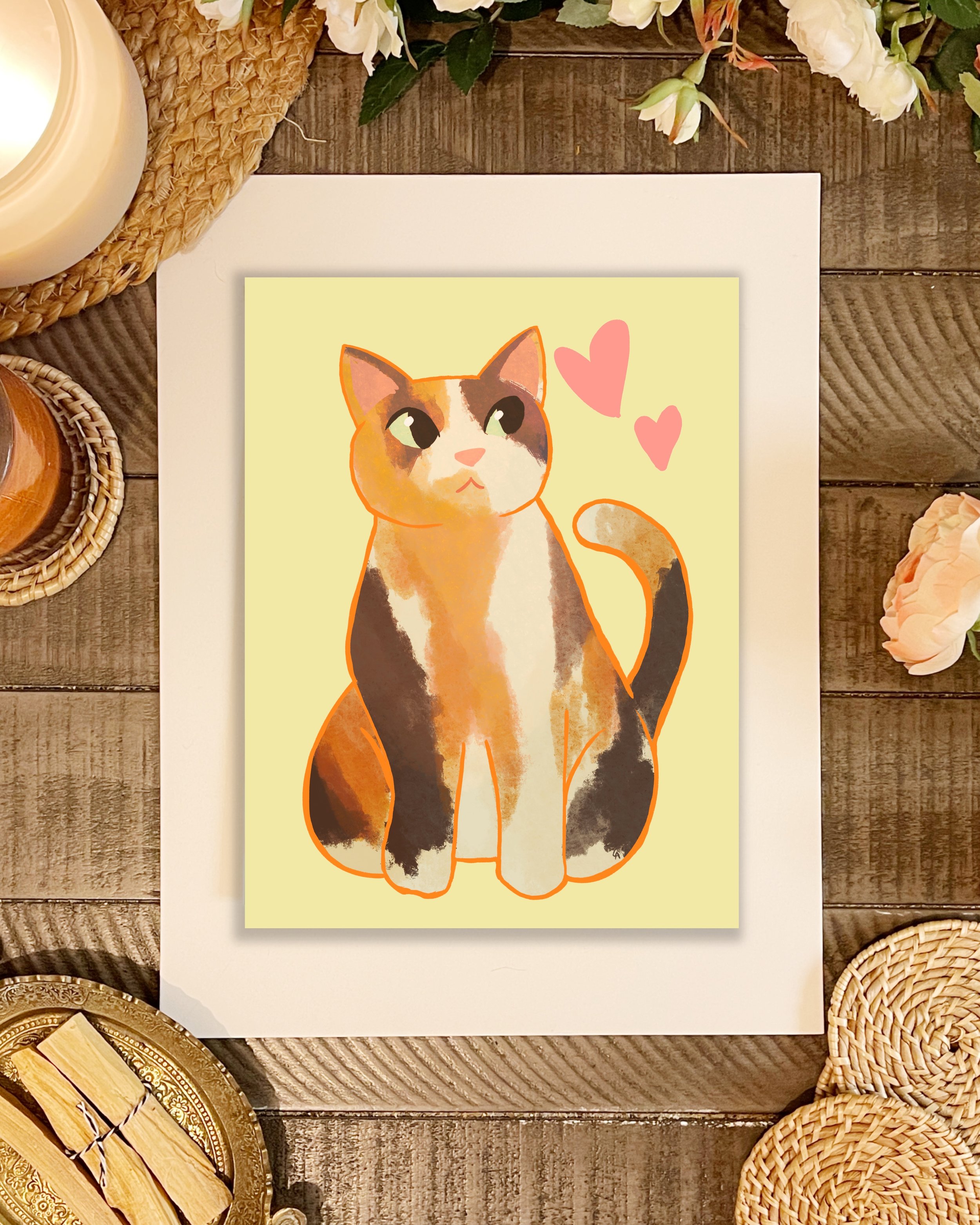 Calico Cat Love