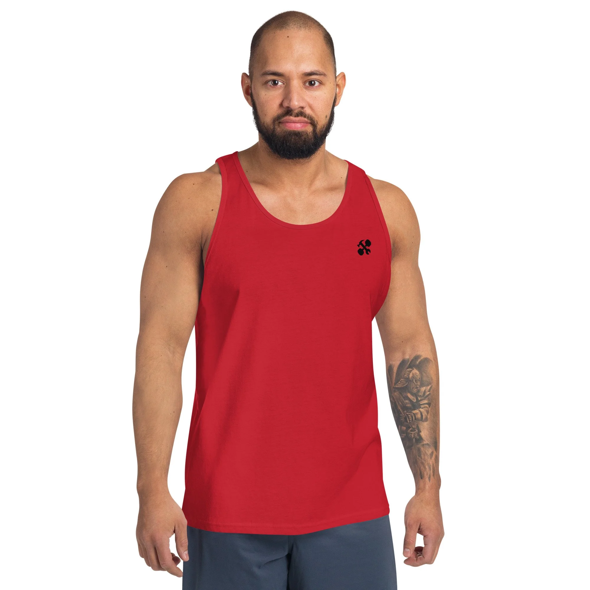 mens-staple-tank-top-red-front-65a43a4f94477.jpg