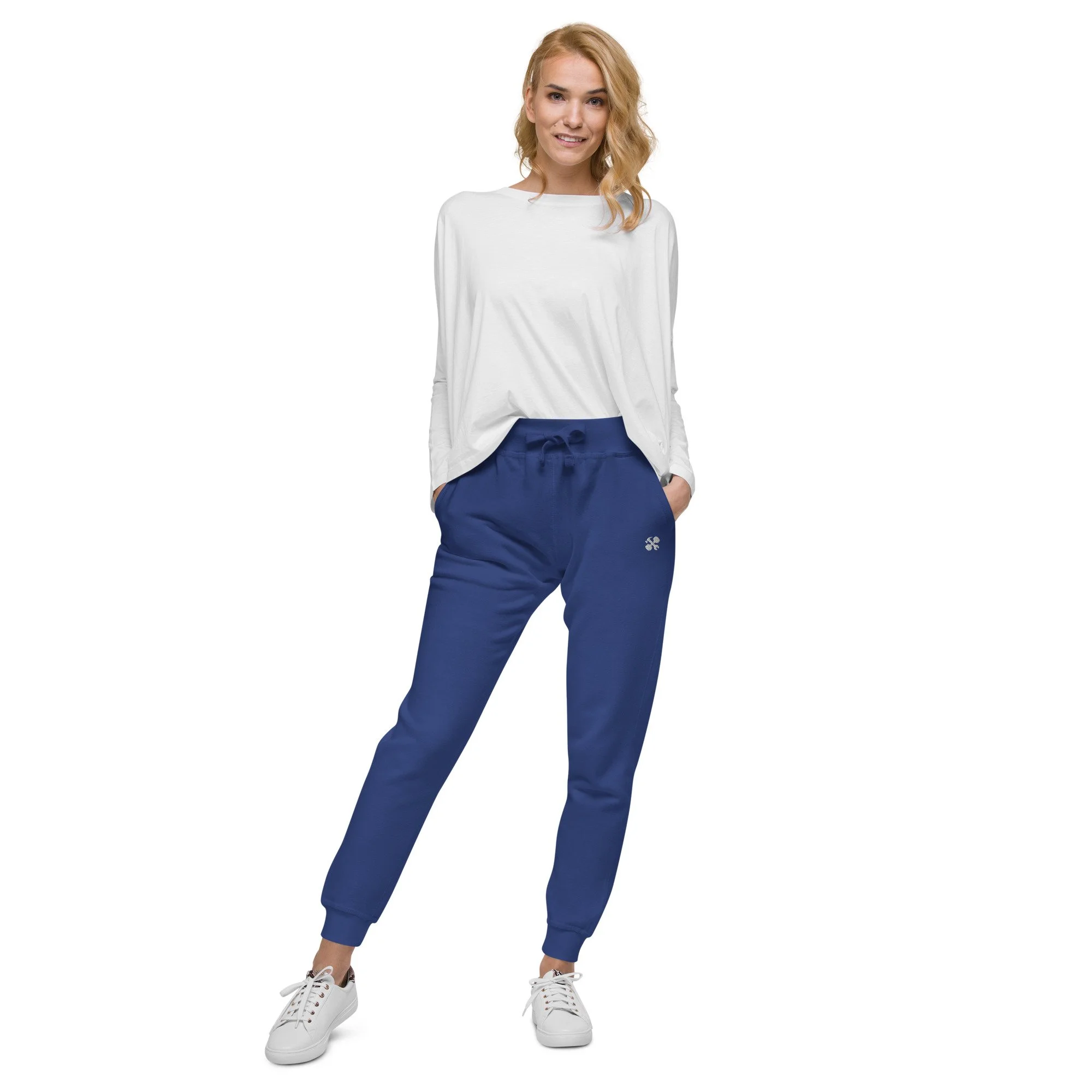 unisex-fleece-sweatpants-team-royal-front-65a899b3e76e2.jpg
