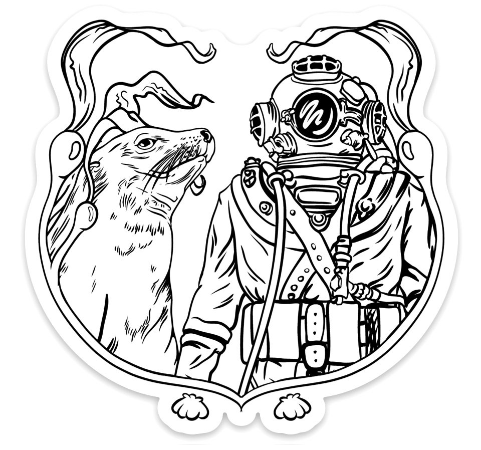 Deep Sea Diver Sticker
