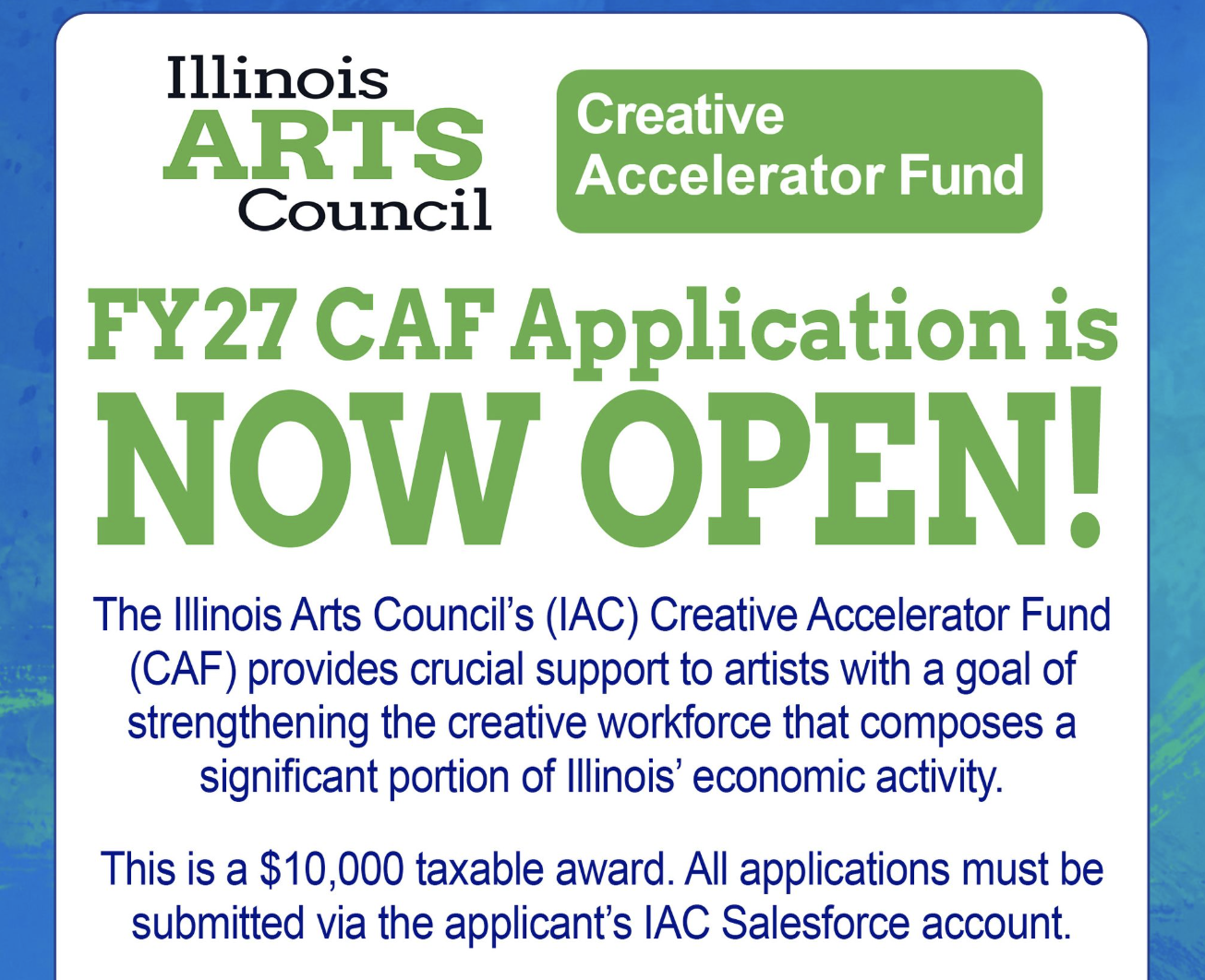 Illinois Arts Council - Creative Accelerator Fund 