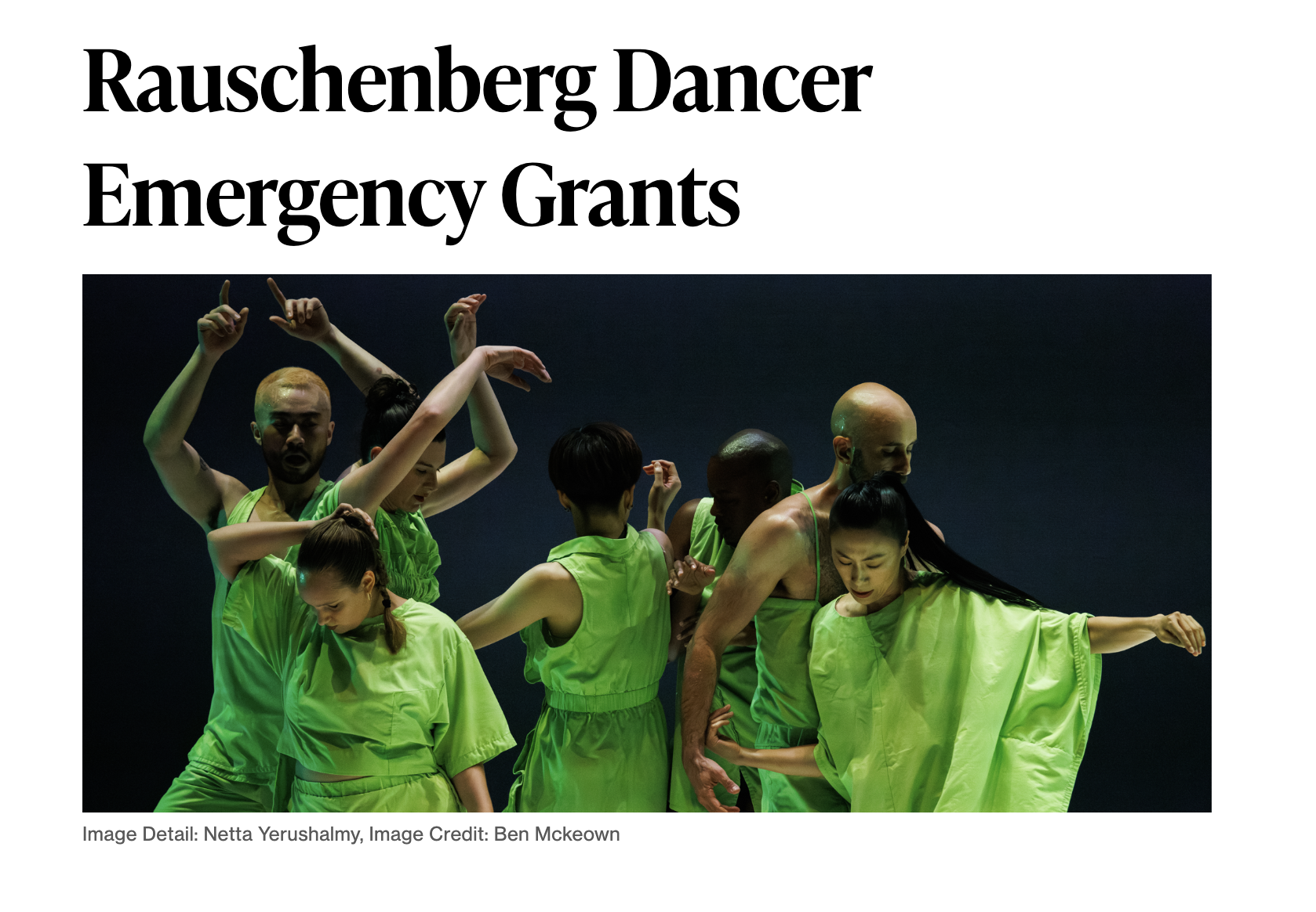 New York Foundation for the Arts - Rauschenberg Dancer Emergency Grants (multi-cycle) 