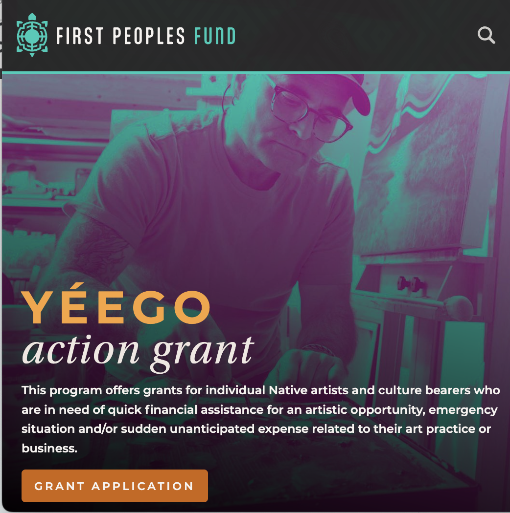 First Peoples Fund - Yéego Action Grant for Native Artists 