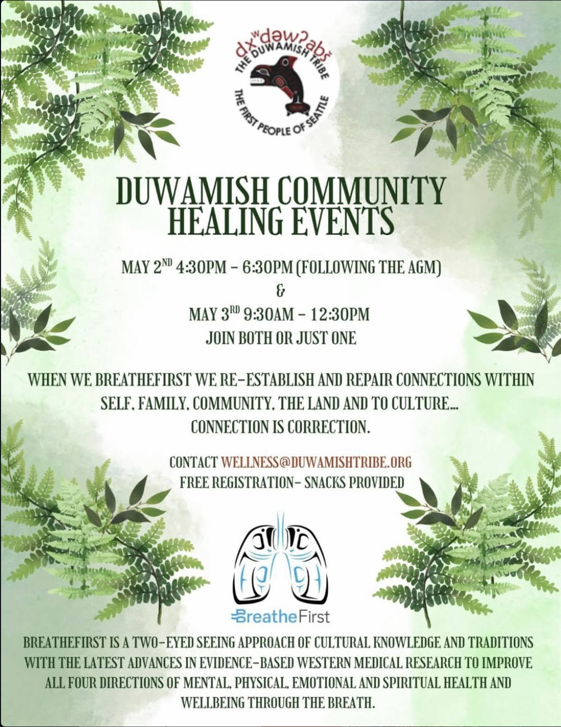 Duwamish Tribal Wellness: BreatheFirst Healing Event