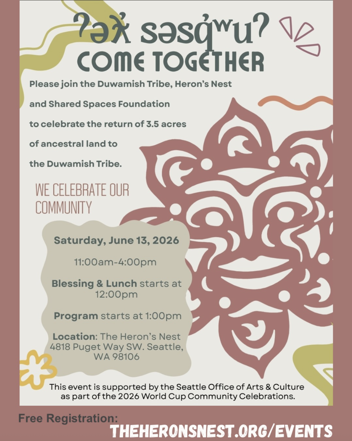 Dumamish Tribe Heron’s Nest Celebration