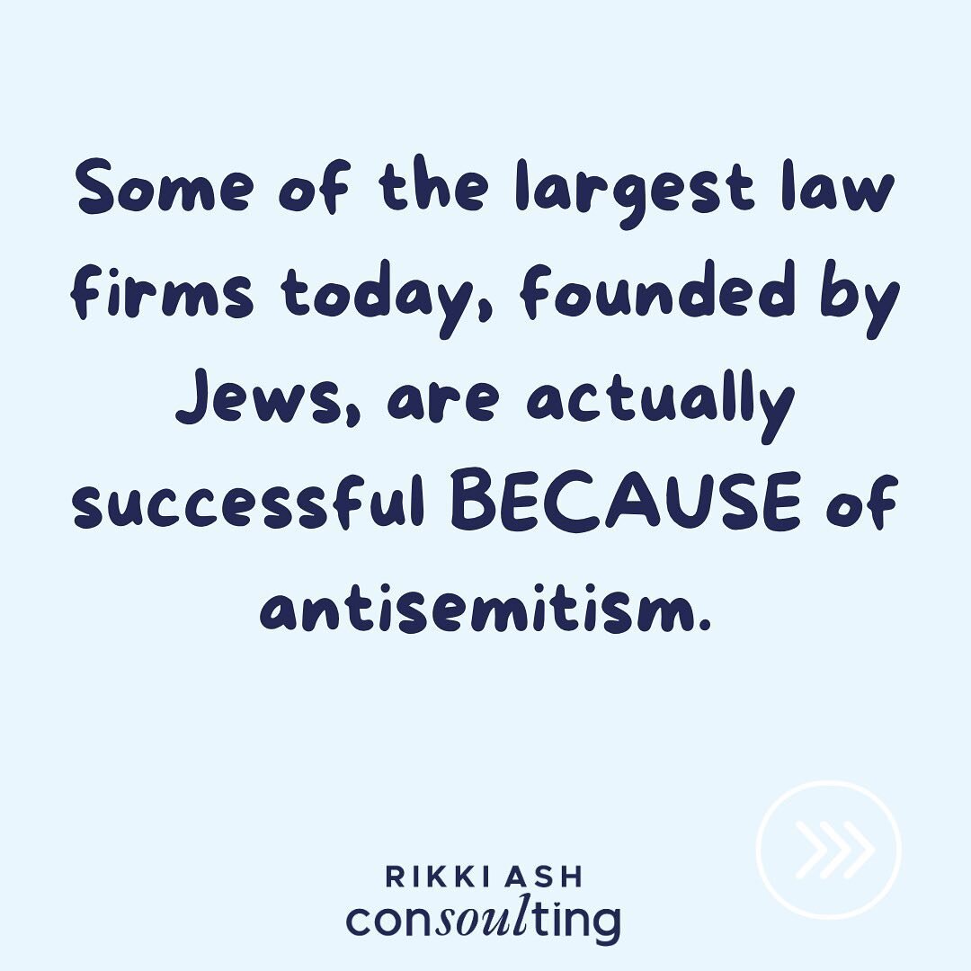 Some of the largest law firms today, founded by Jews, are actually successful because of antisemitism.

🇮🇱Joe Flom (of Skadden, Arps, Slate, Meagher, and Flom) was a son of Eastern European immigrants, and was rejected from many law firms because o