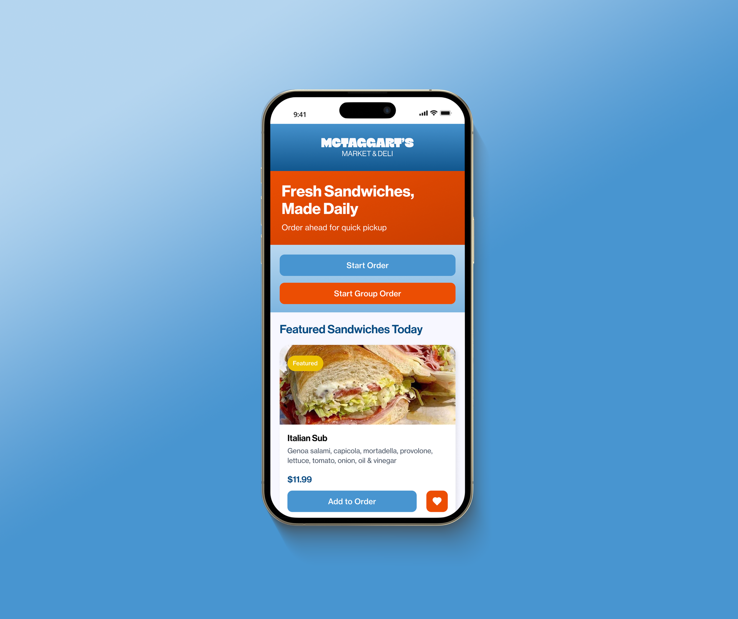 McTaggart's Deli: Mobile App Design