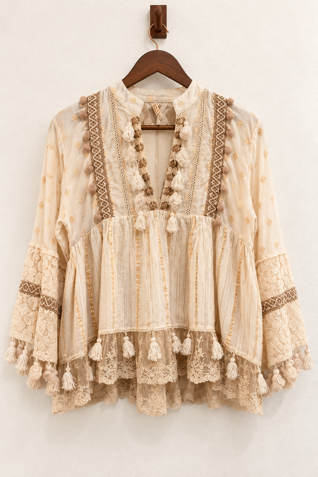 Anthropologie boho blouse cotton made size XS