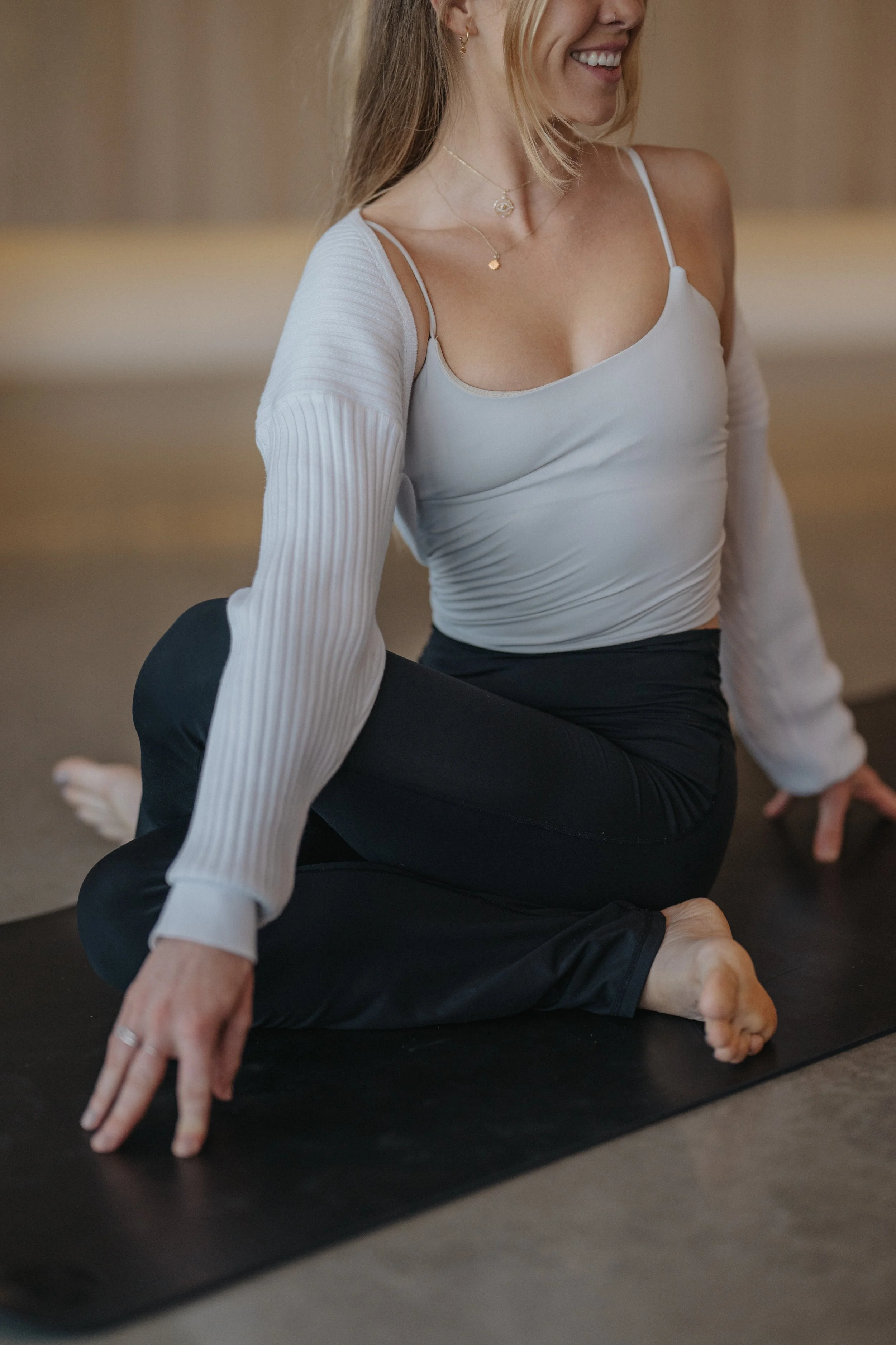 Stretching for digestion.