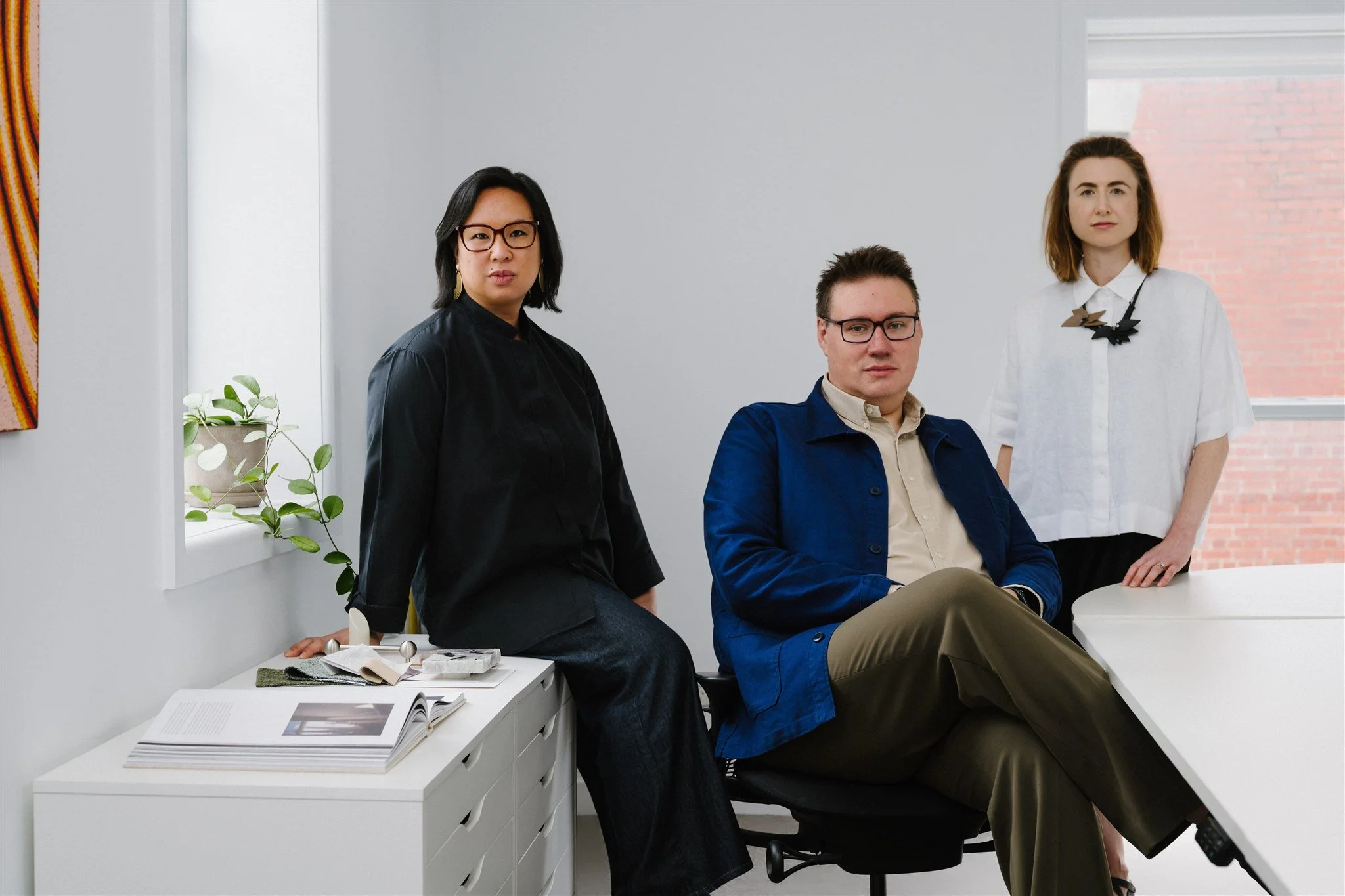 Lai Cheong Brown team. Rowan Brown, Christina Brown (née Lai Cheong), Kate Wardlaw. Heritage, Architecture & Interior design in Melbourne.
