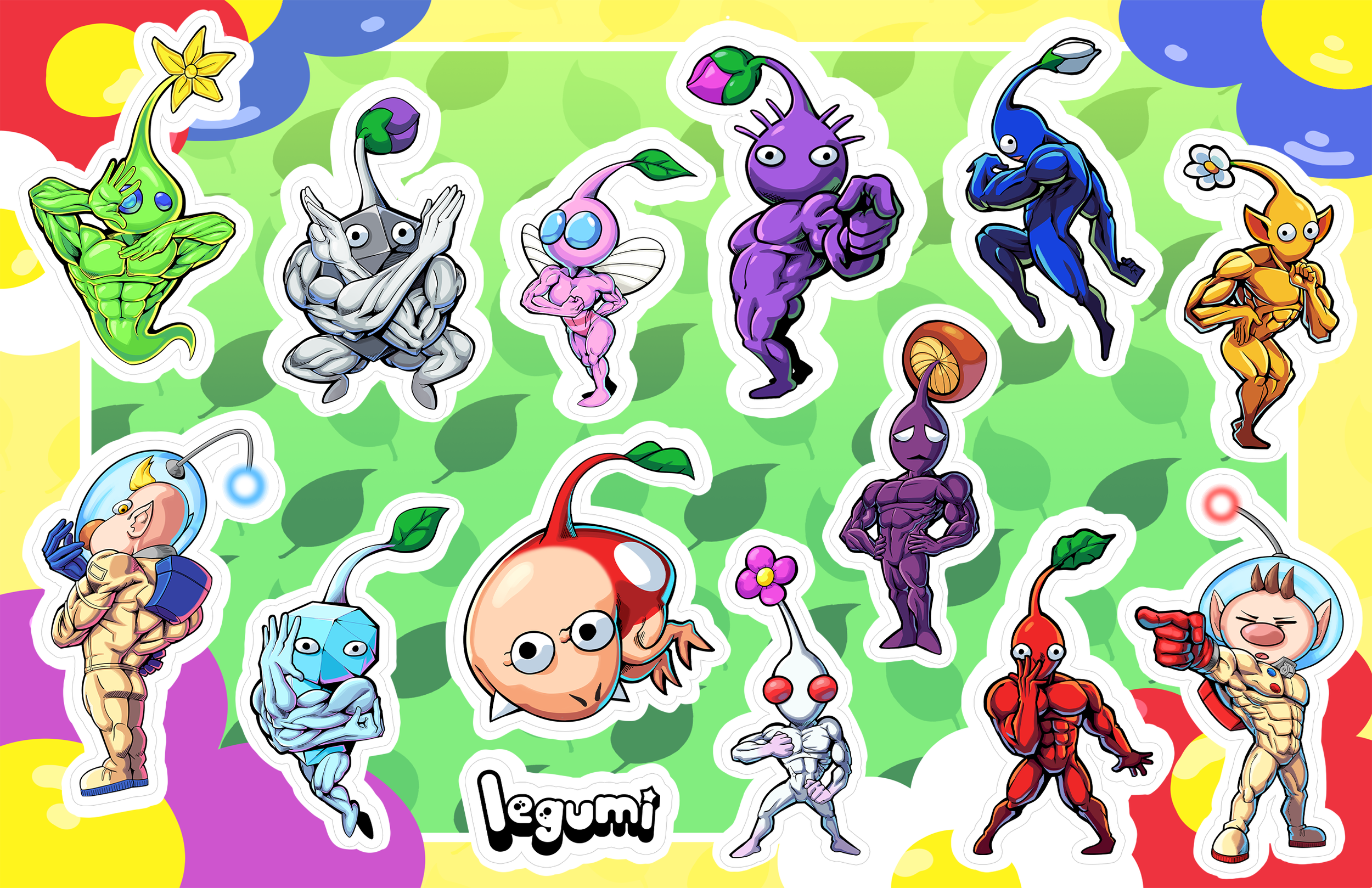 Pikmin Set 2023 Sticker Sheet Setup Etsy.png