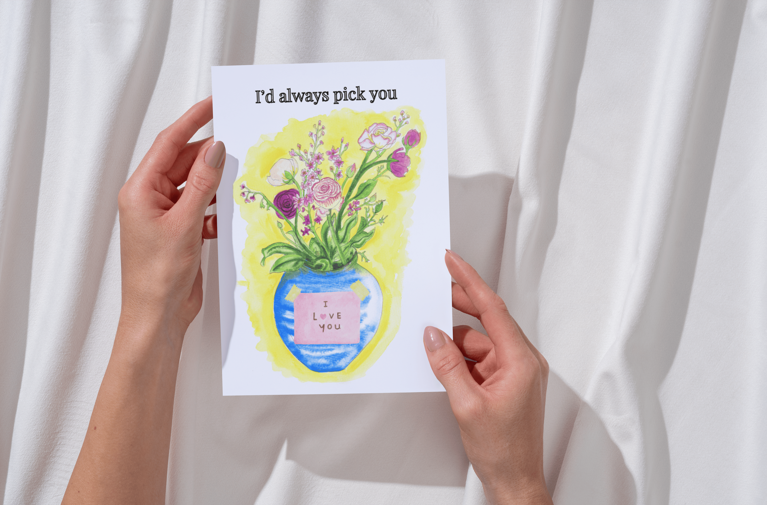 Valentine's I'd Pick You Greeting Card
