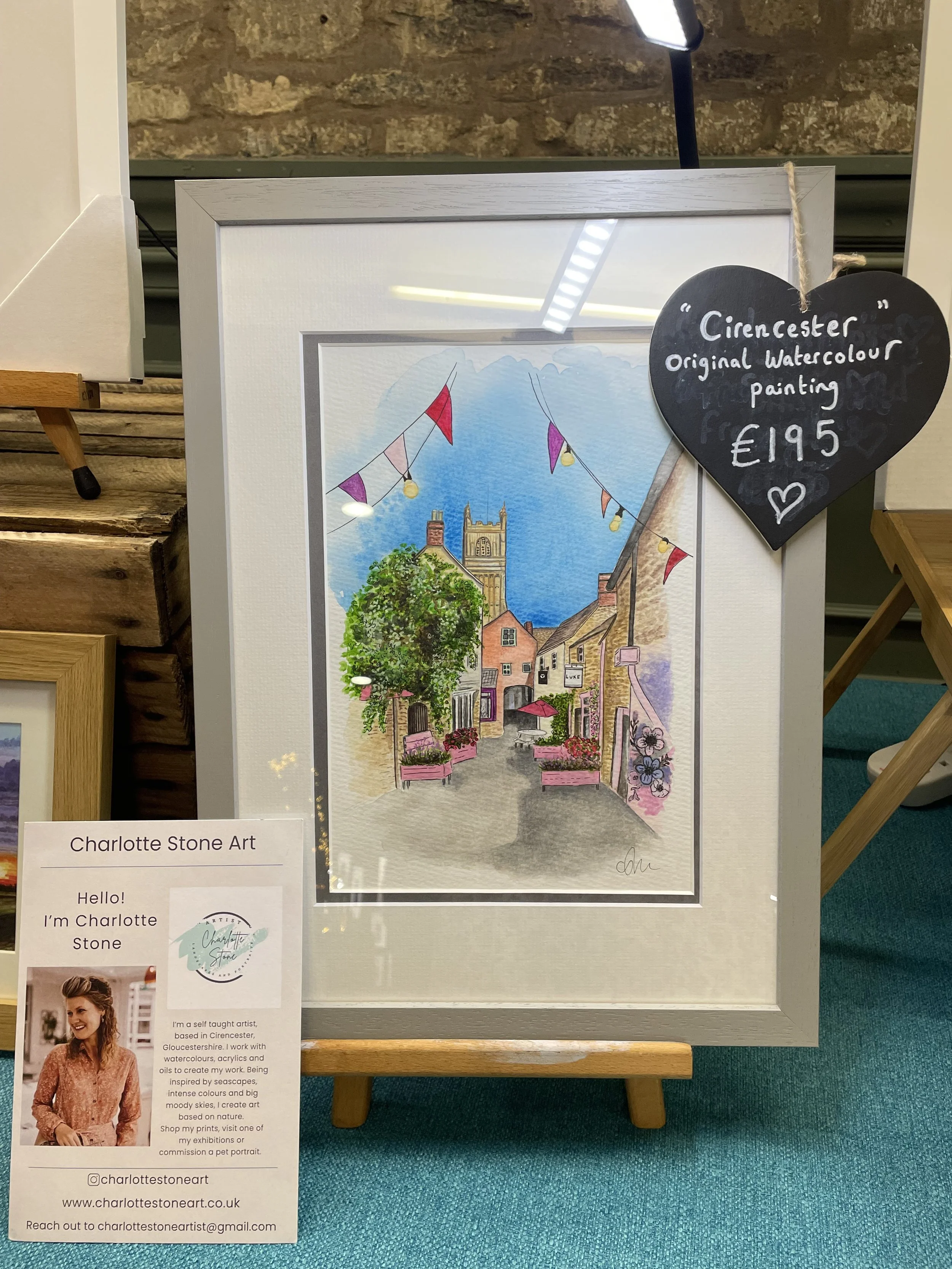 'Swan Yard- Cirencester' Watercolour Original Painting