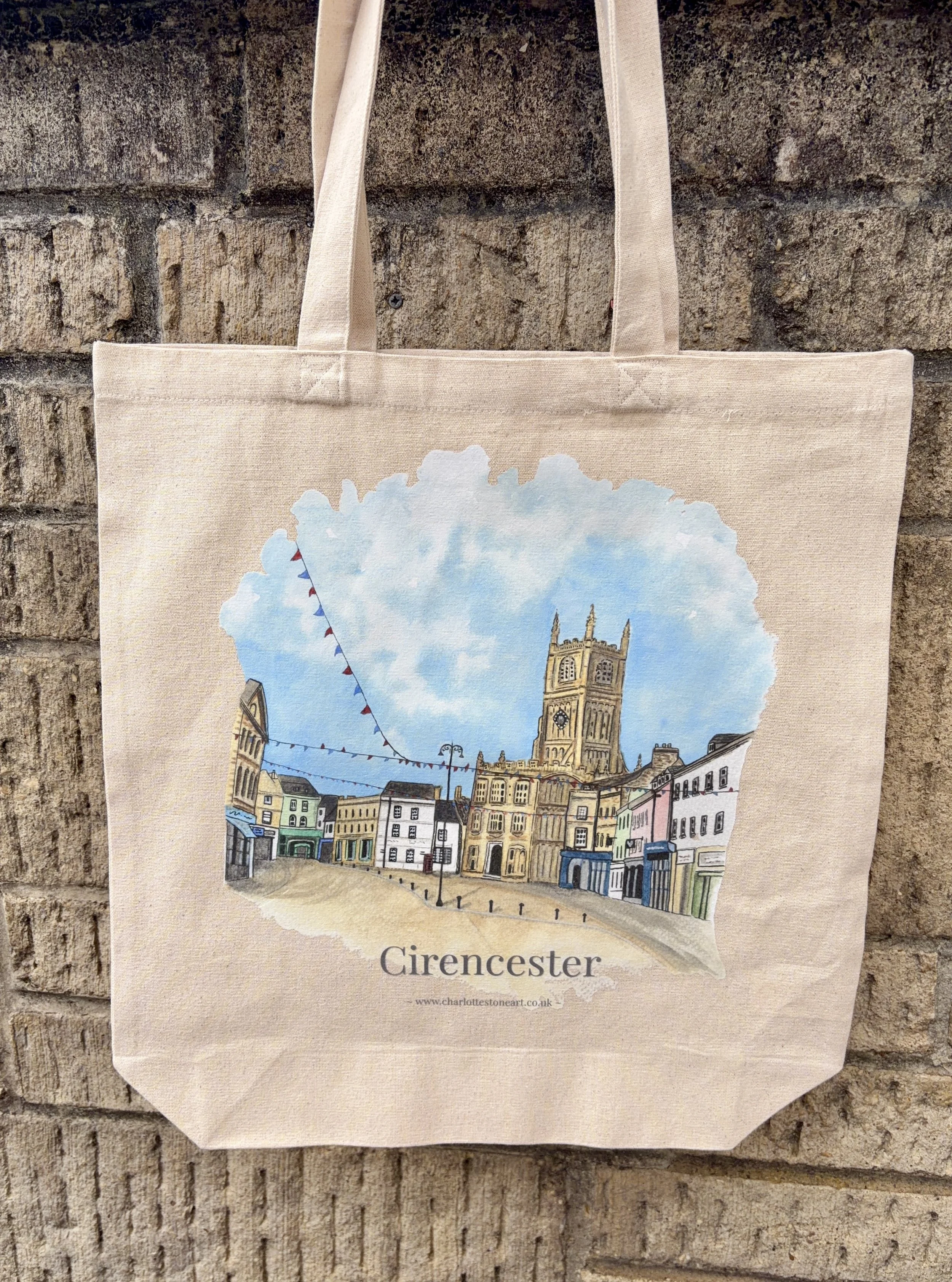 Cirencester 'Capital of the Cotswolds' Market Place Tote Bag