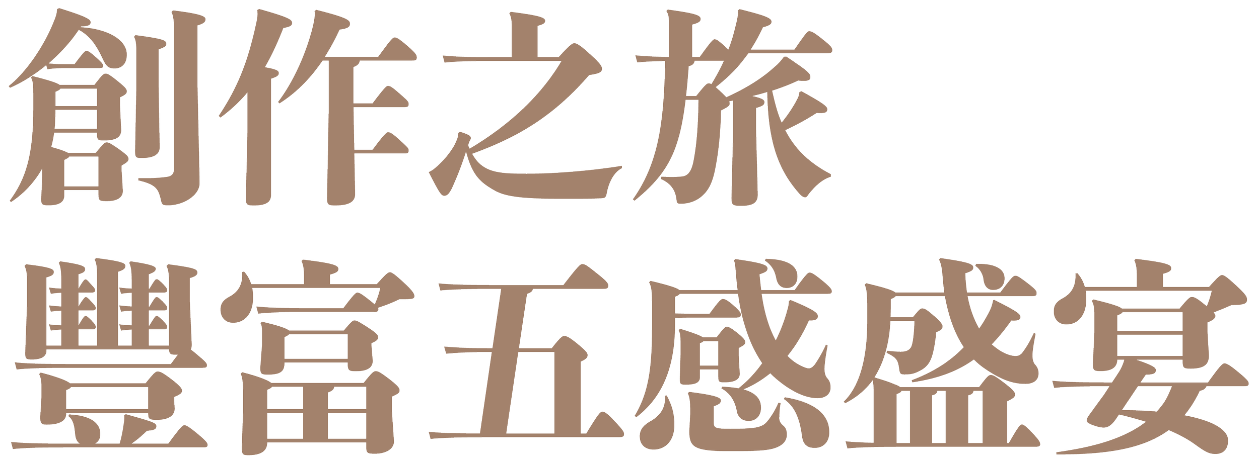 創作之旅，豐富五感盛宴