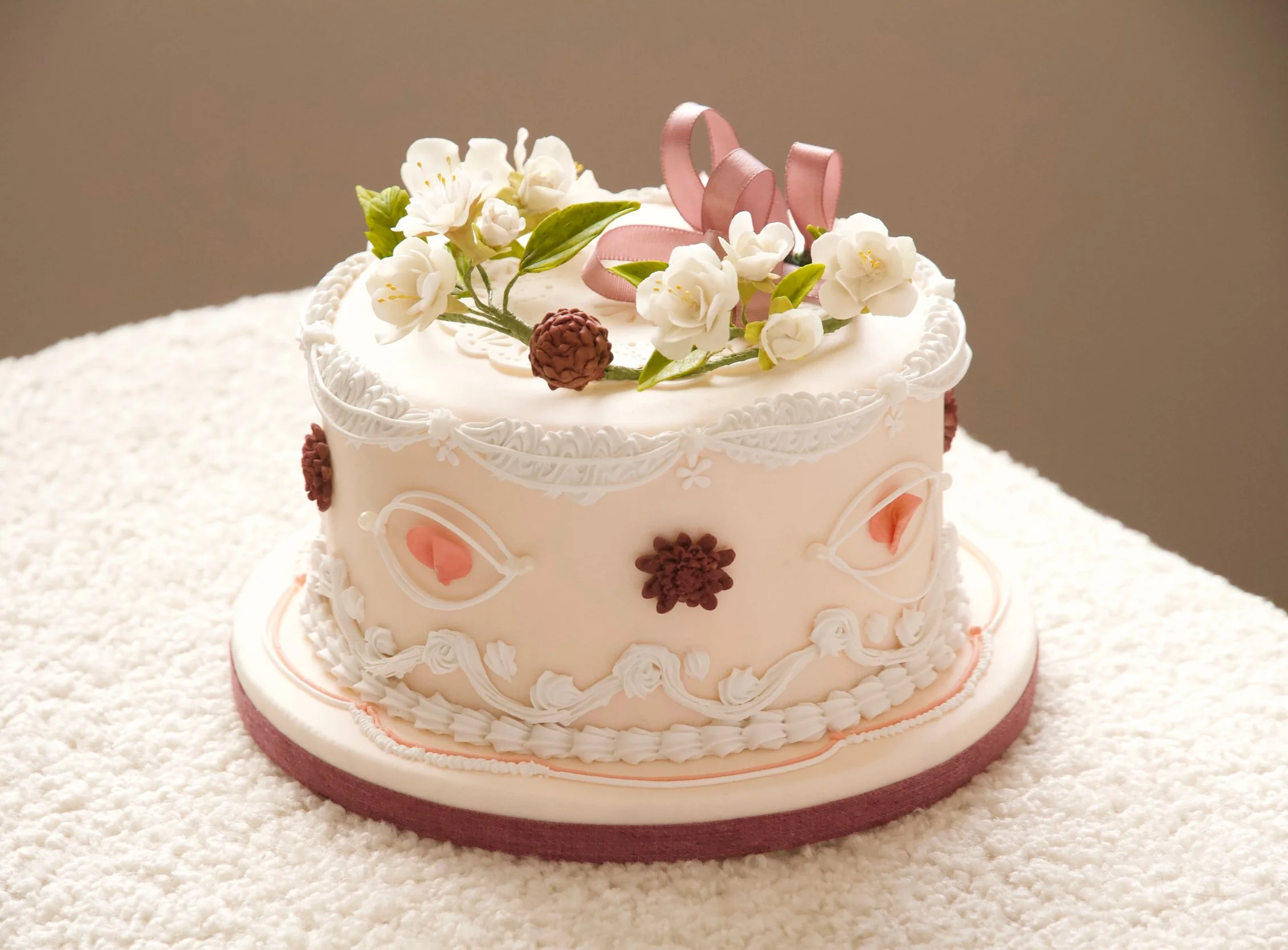 糖花蛋糕高級課程，設計與組合