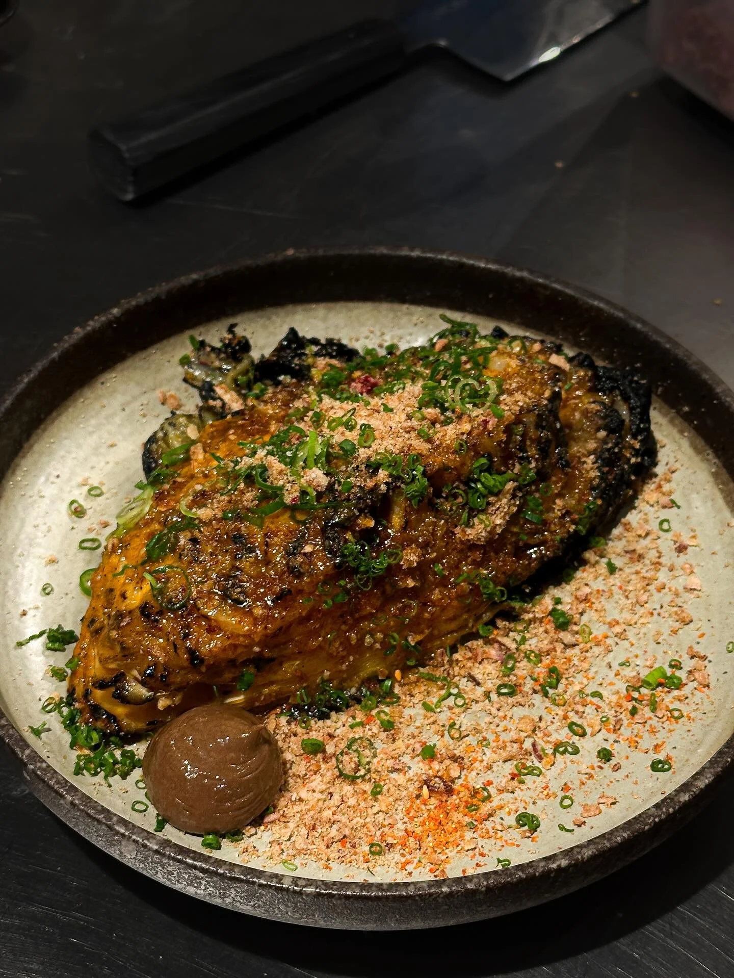 Someone Say Side Piece ? 👀
Find your perfect side now at Kuro Beko !

All our sides are designed to pair perfect with any main of your choice 🥢

Left ➡️ Right
Charred Sugarloaf Cabbage Marinated &amp; Basted in Sriracha Emulsion served w/ Fried Oni