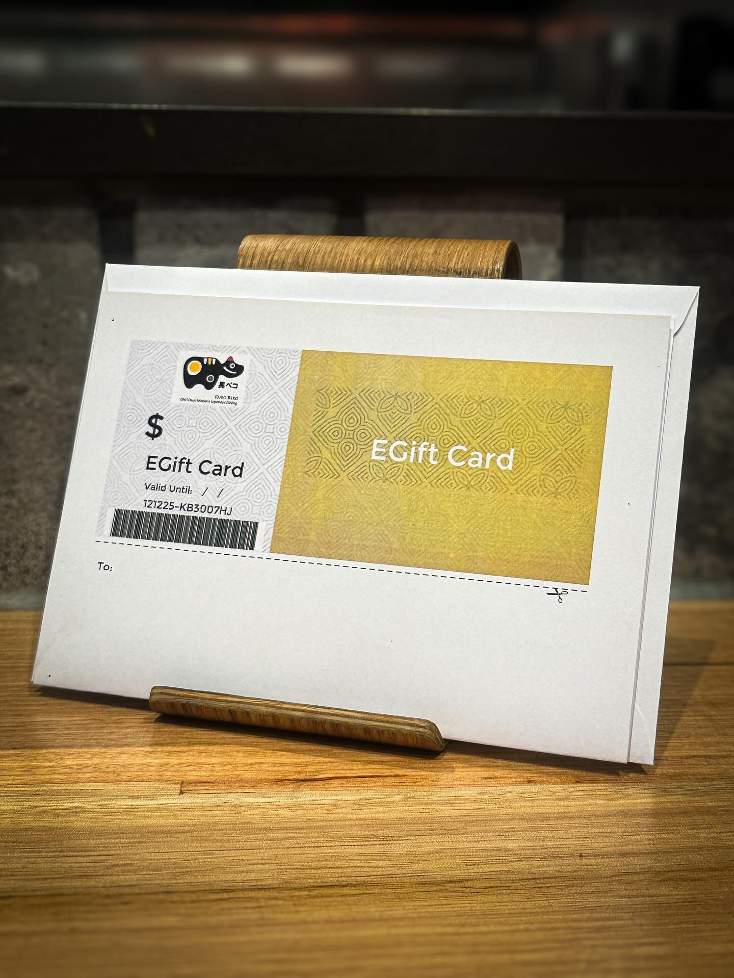 Kuro Beko Gift Vouchers 🥢
With Christmas just around the corner, we&rsquo;ve decided to print a limited number of physical gift cards to treat that special someone 🫰🏻

Any value can be put onto the card and Evouchers are always available through t