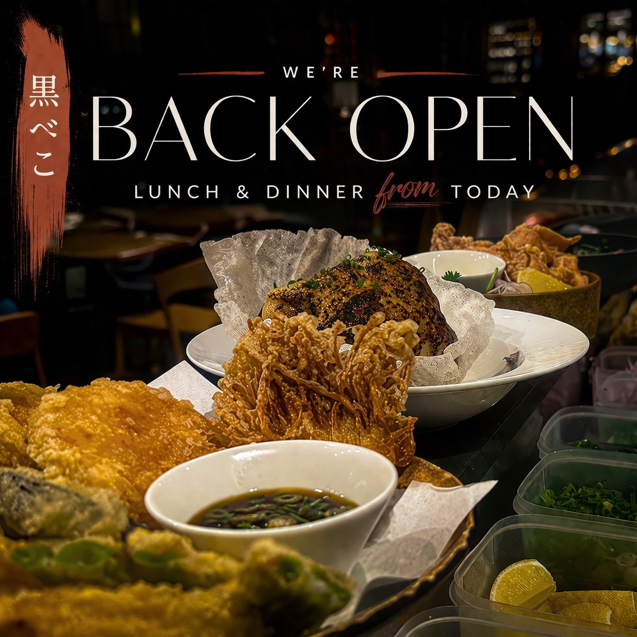 Hi All!
Just a friendly reminder that Kuro Beko is back open today from 11:30am-2pm | 5pm-8pm 🥢

We&rsquo;ve missed your faces so walk-in or book online, we look forward to seeing you soon!

#toowoombaeats #japaneserestaurant #kurobeko