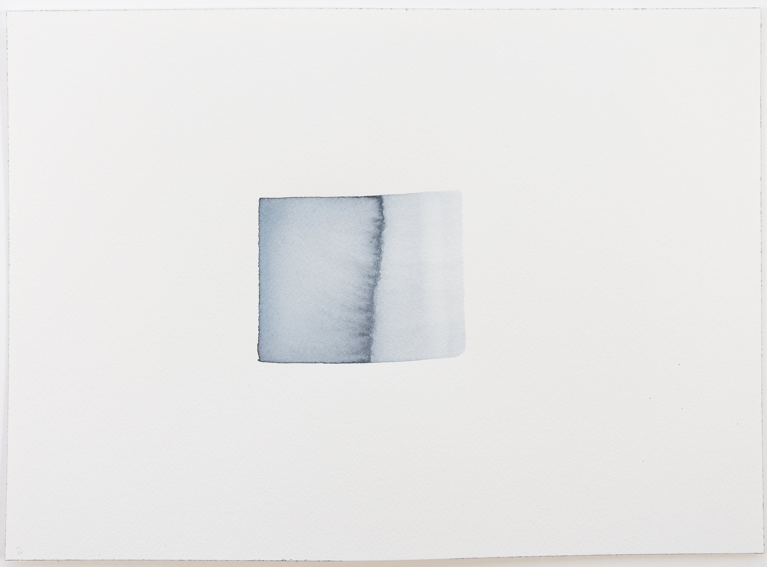 One Wash, Paynes Grey No.2, 2026
Watercolour on Arches 300gsm NOT
26 x 36 cm
10 x 14 in