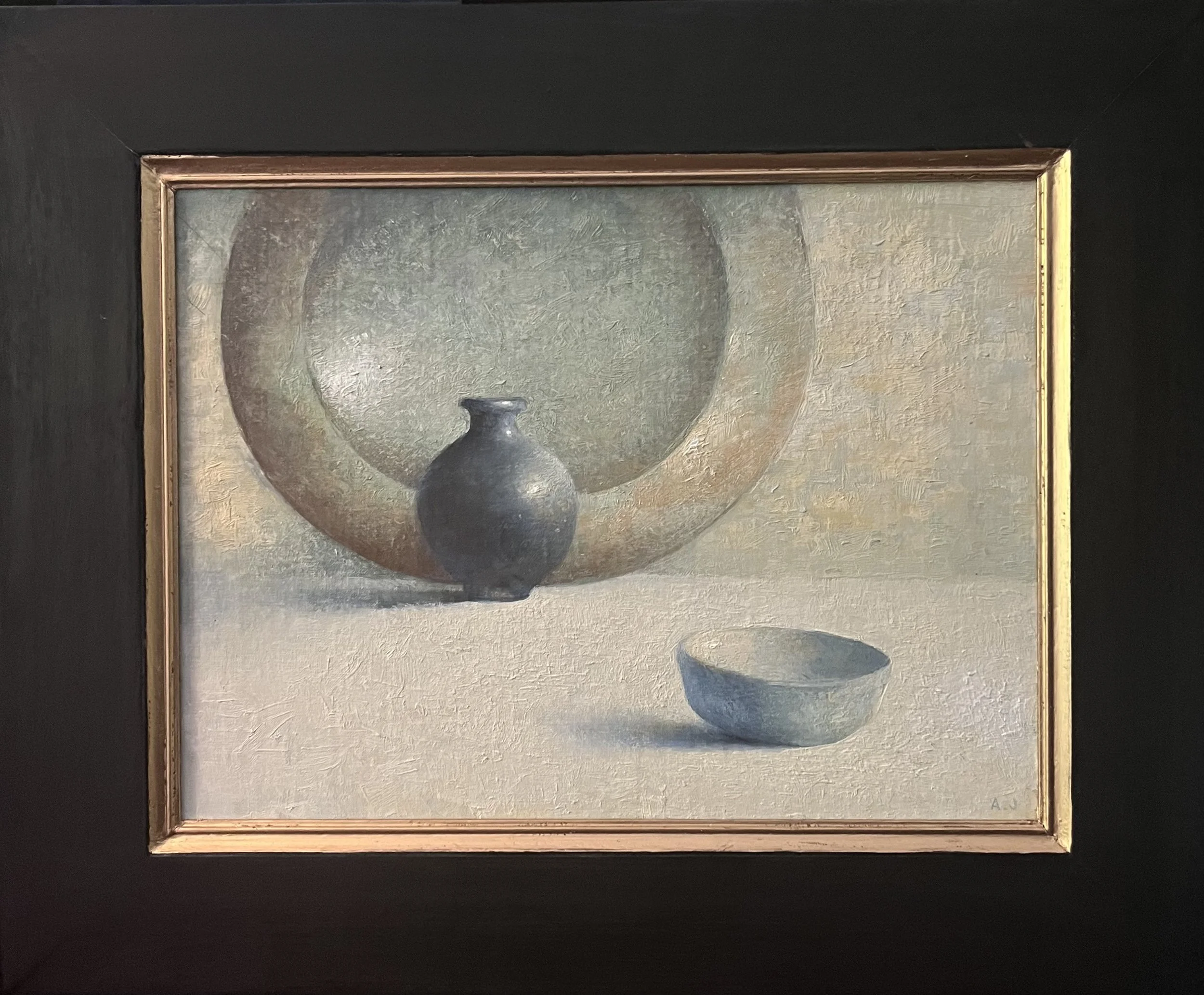 "Pot with Roman Bowl" 56x45,5cm, Oil on Panel.