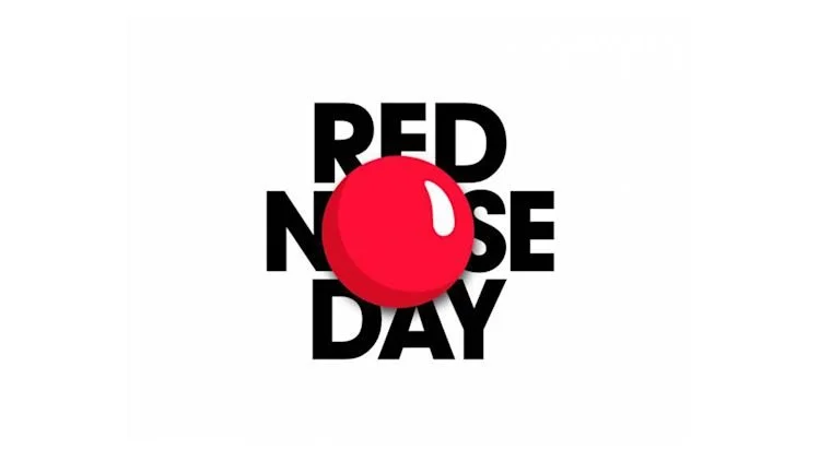 Red Nose Day logo featuring a red nose symbol representing Comic Relief’s UK fundraising campaign supporting vulnerable communities through charitable projects.
