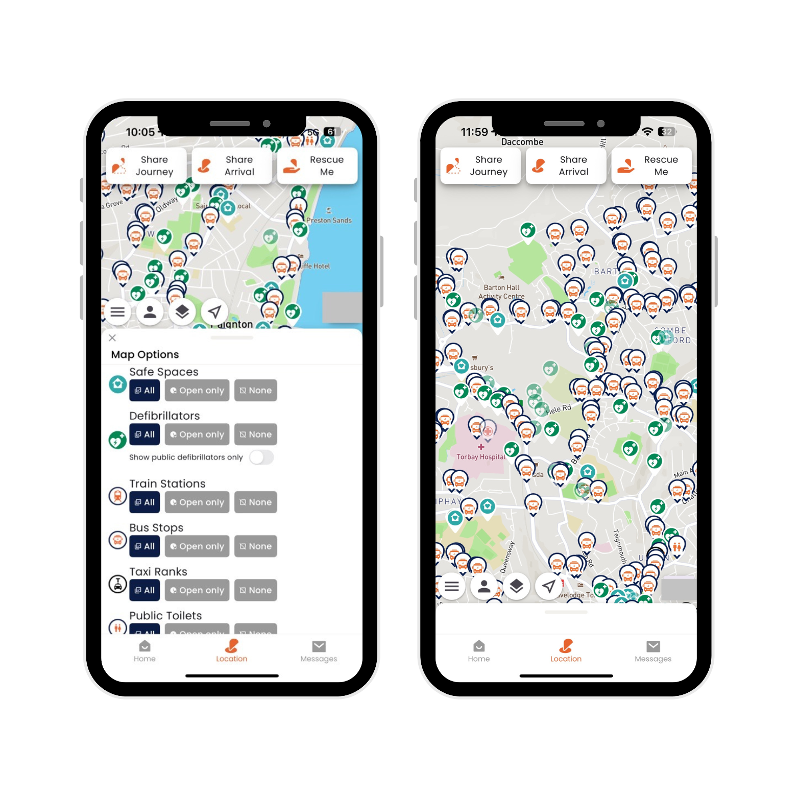iTG Location Map Options Screenshot.png