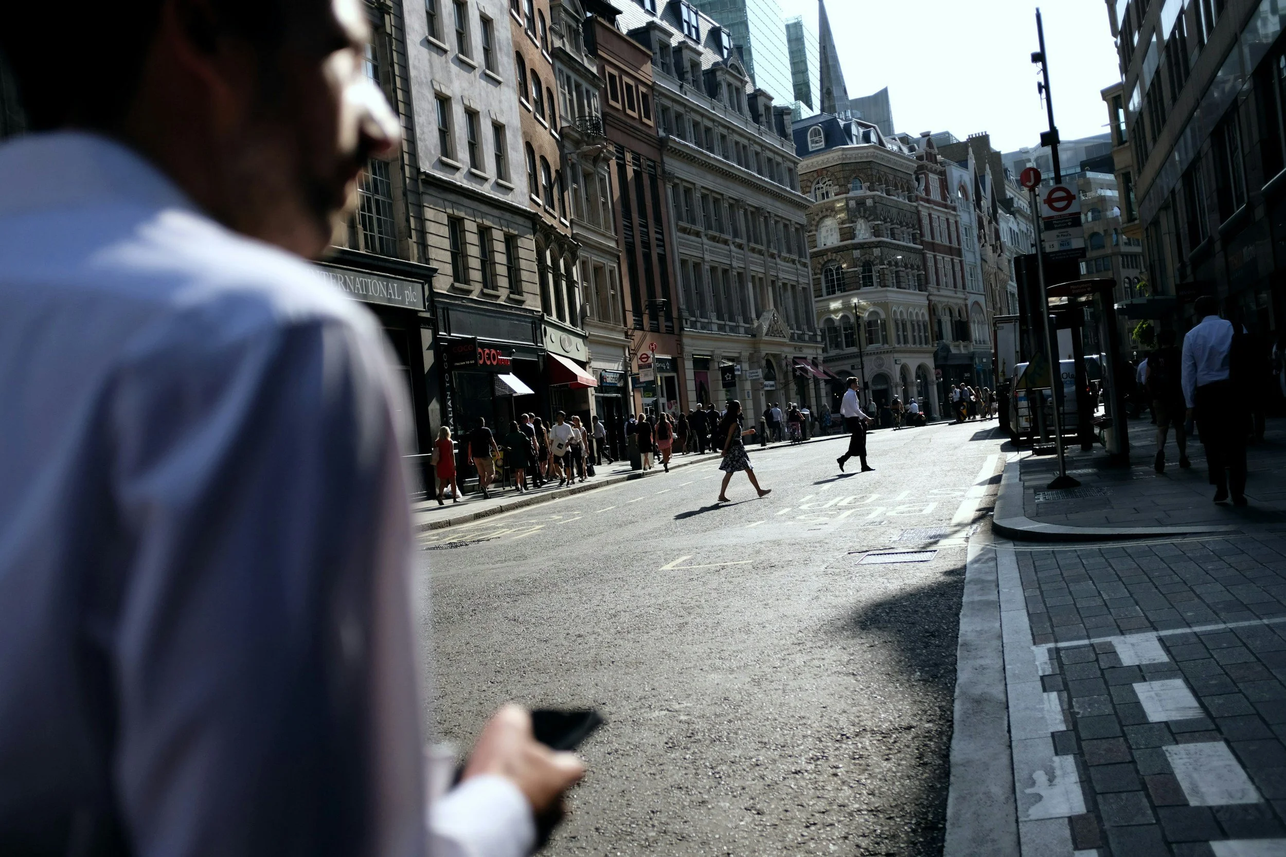 a person using a map on the imabi platform to access safety and support locations in the public space