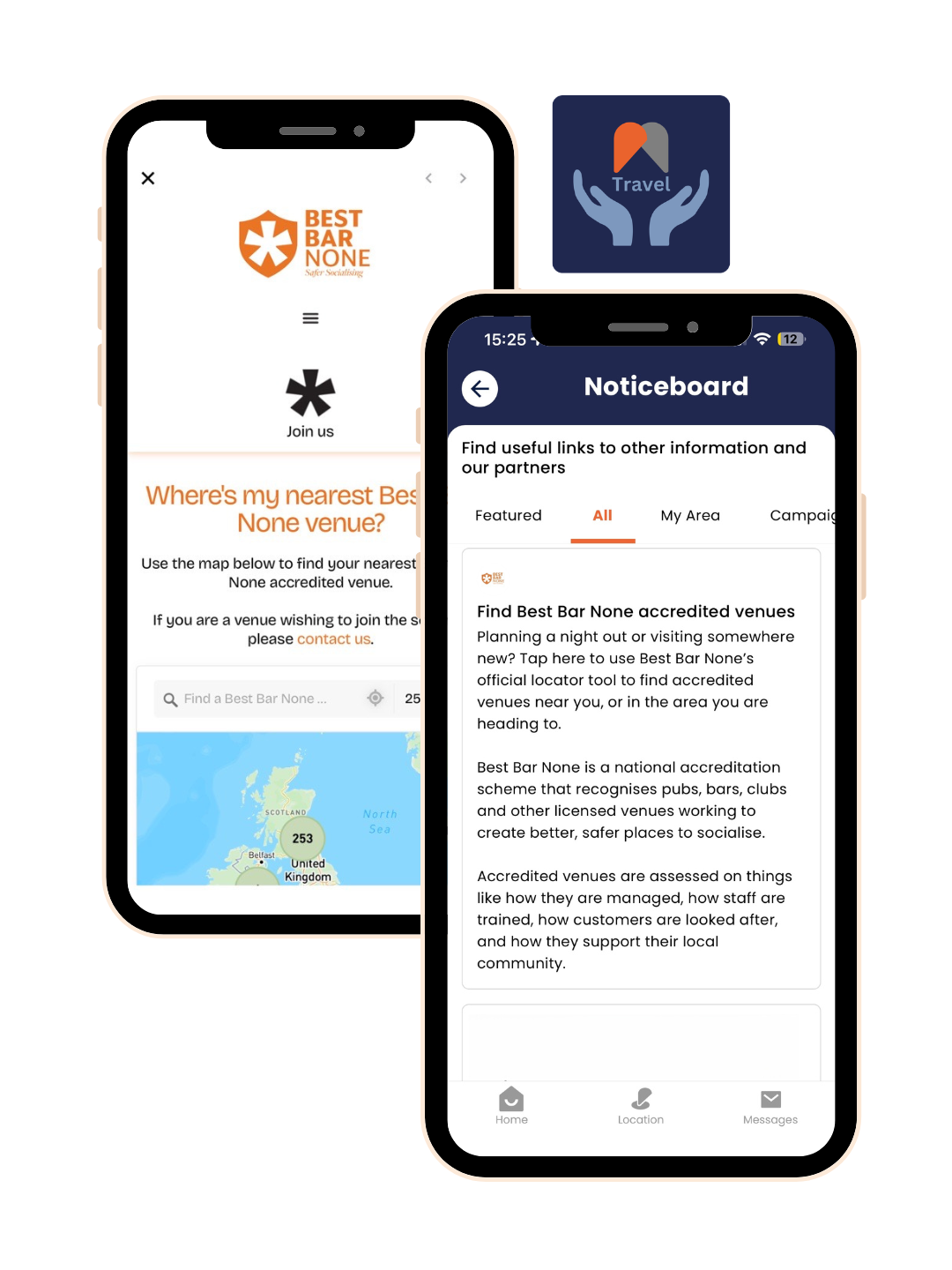 best bar none national venue locator is available on imabi's Travel Guardian app