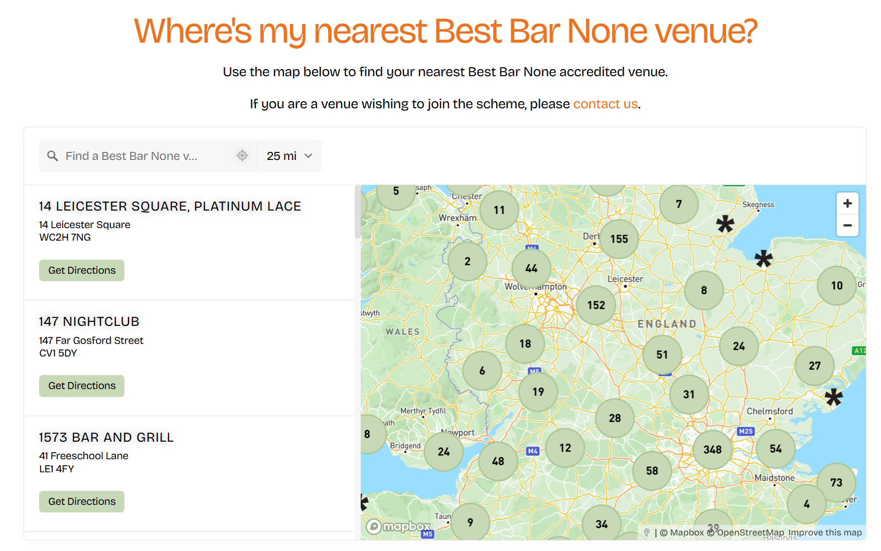 best bar none web venue locator - signposted by imabi on imabi Travel Guardian app
