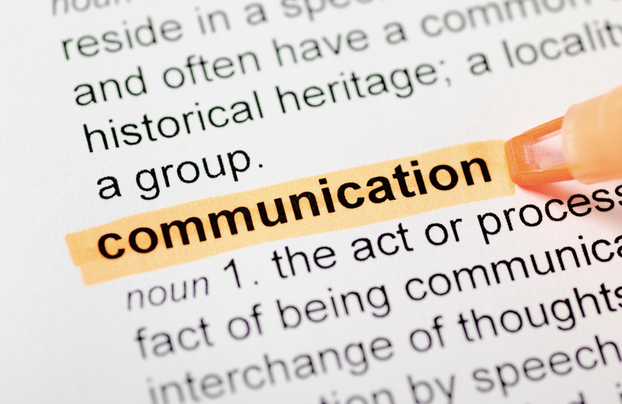 The word communication highlighted, representing support for organisations launching, relaunching and promoting community schemes