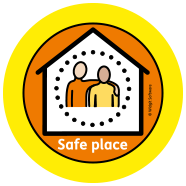 Safe Places logo representing trusted community safe havens, featured within imabi’s Travel Guardian app to help users locate nearby support spaces and strengthen inclusive community safety