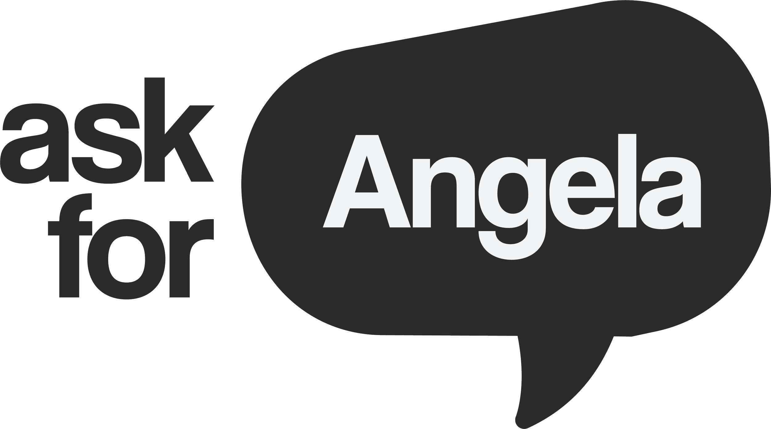 Ask for Angela logo featuring speech bubble design, representing a nationally recognised safeguarding initiative that helps people ask discreetly for support when they feel unsafe or vulnerable in public spaces
