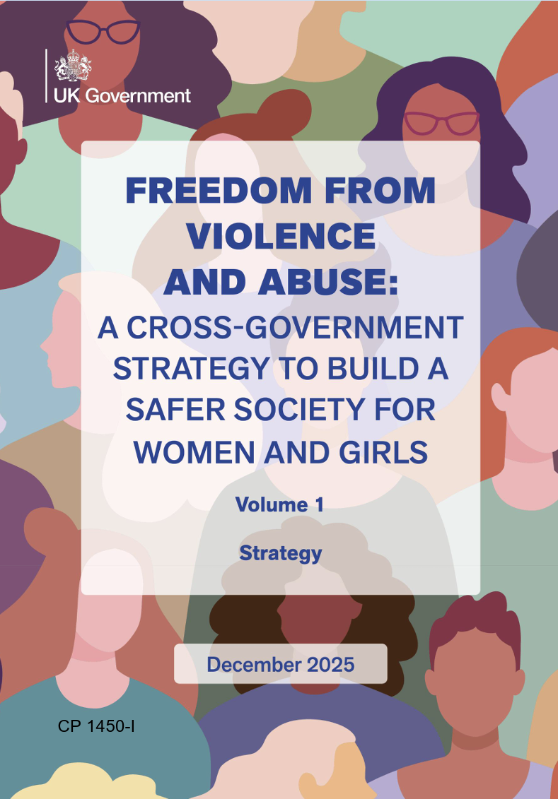 UK Government Violence Against Women and Girls (VAWG) strategy document covering a cross-government approach to prevention and safety