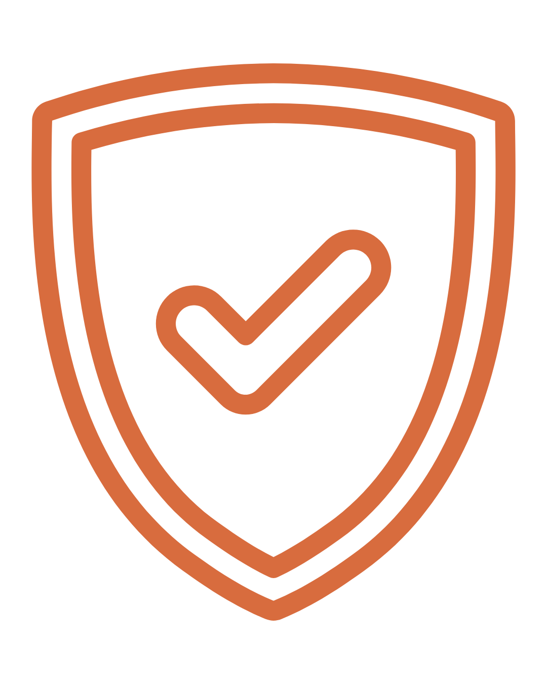 Shield icon with check mark representing security or protection