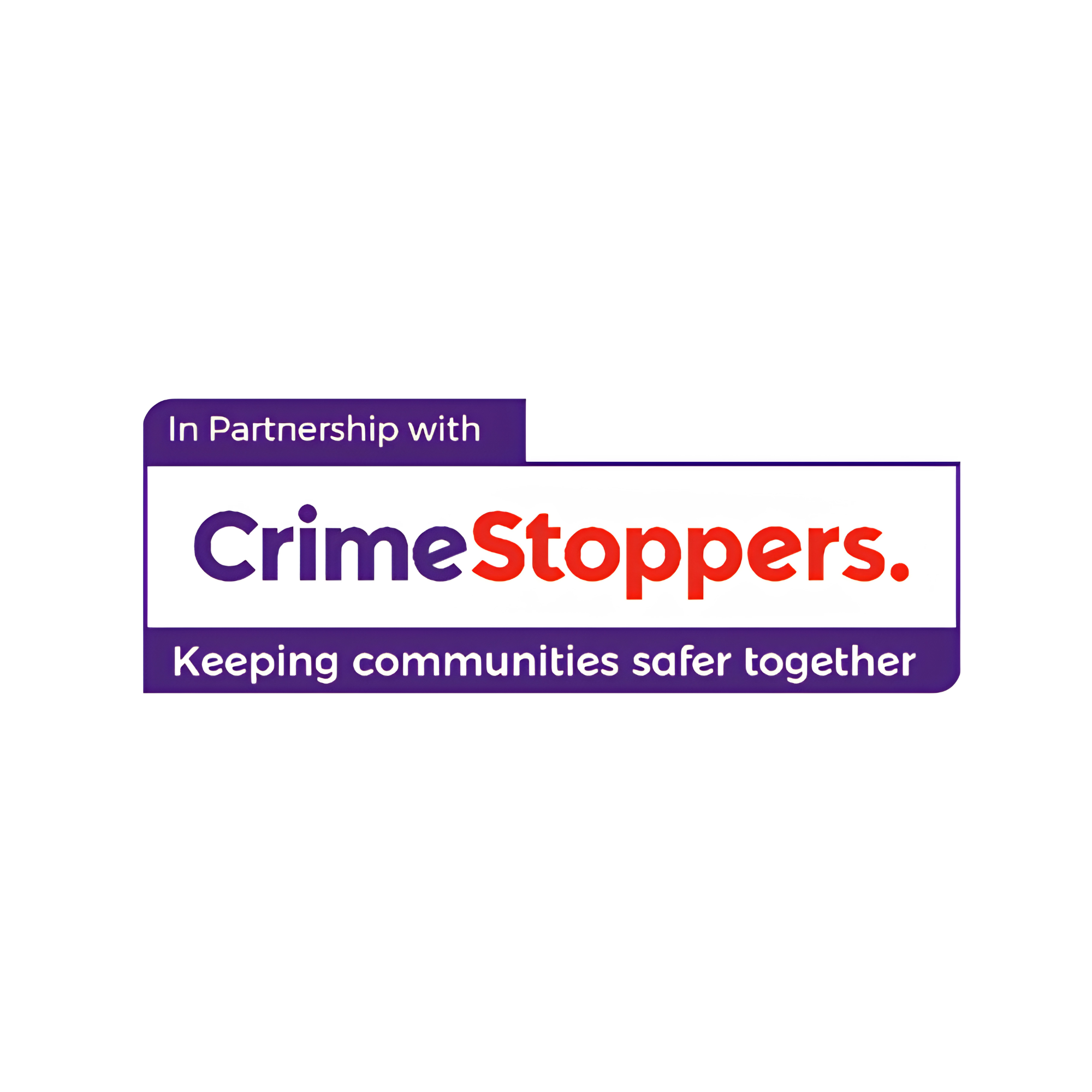 Crimestoppers UK partnership logo, supporting anonymous crime reporting and community safety as part of imabi’s Safety Is A Right campaign.