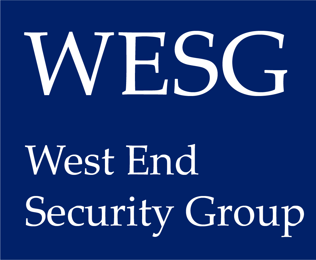 West End Security Group partnership logo, highlighting collaboration with imabi to strengthen public safety, business resilience, and coordinated security support across the West End through partnership and shared intelligence.