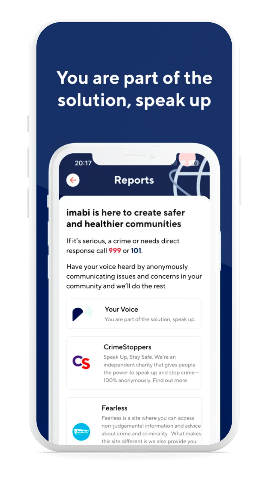 imabi screenshot of reports page