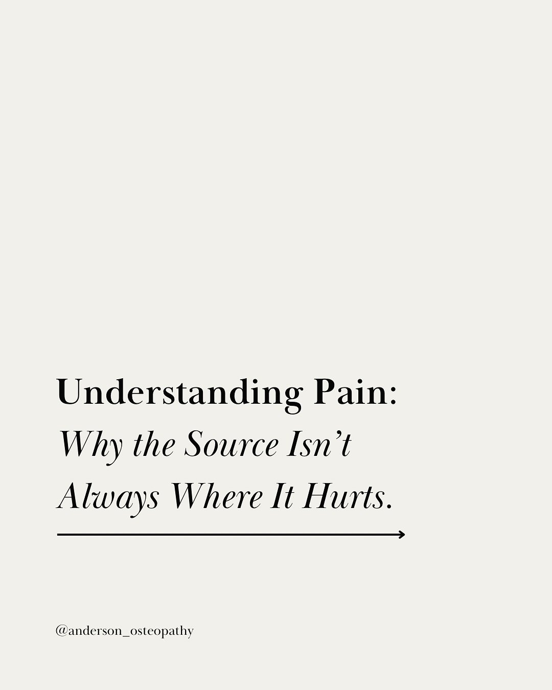 Pain doesn’t always mean damage & it doesn’t always show up where the problem started🌿
Your body is constantly adapting. Sometimes that means pain shows up in a different area, or lingers even after an injury has healed.
This is wh
