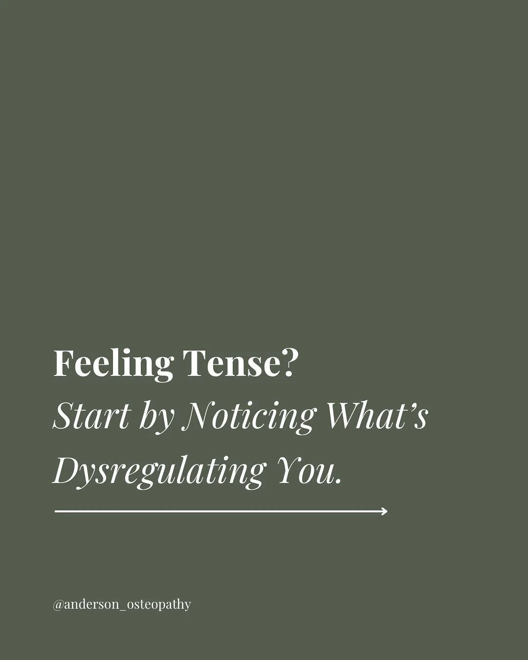 Supporting YOU means noticing what leaves you feeling tense or on edge & giving yourself the space to respond✨
Movement, slow intentional breaths, quiet moments, & gentle osteopathy can all help your body, mind, & nervous system work tog