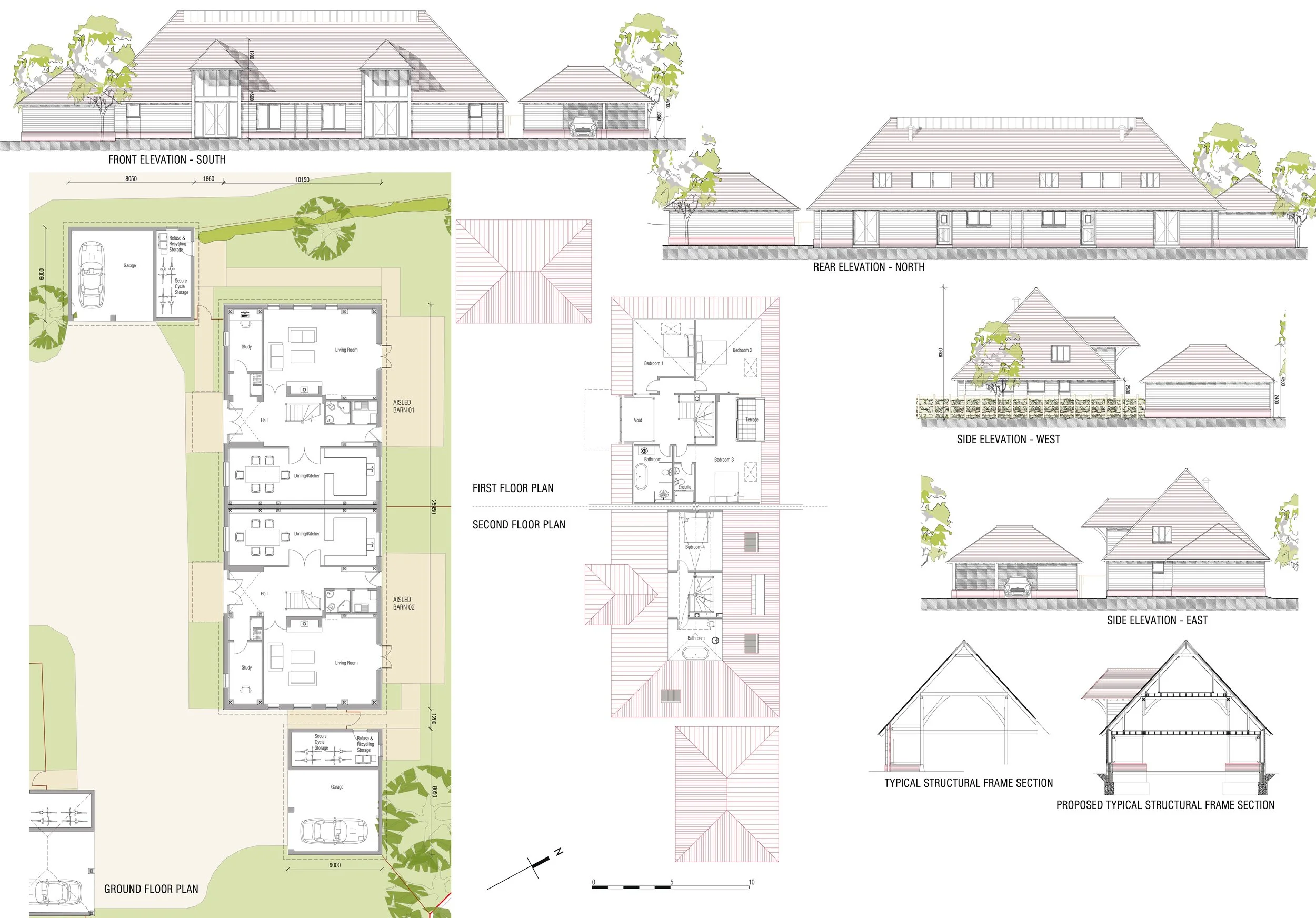 Barn Development Elevations BODKIN FARMHOUSE — Clive Chapman Architects