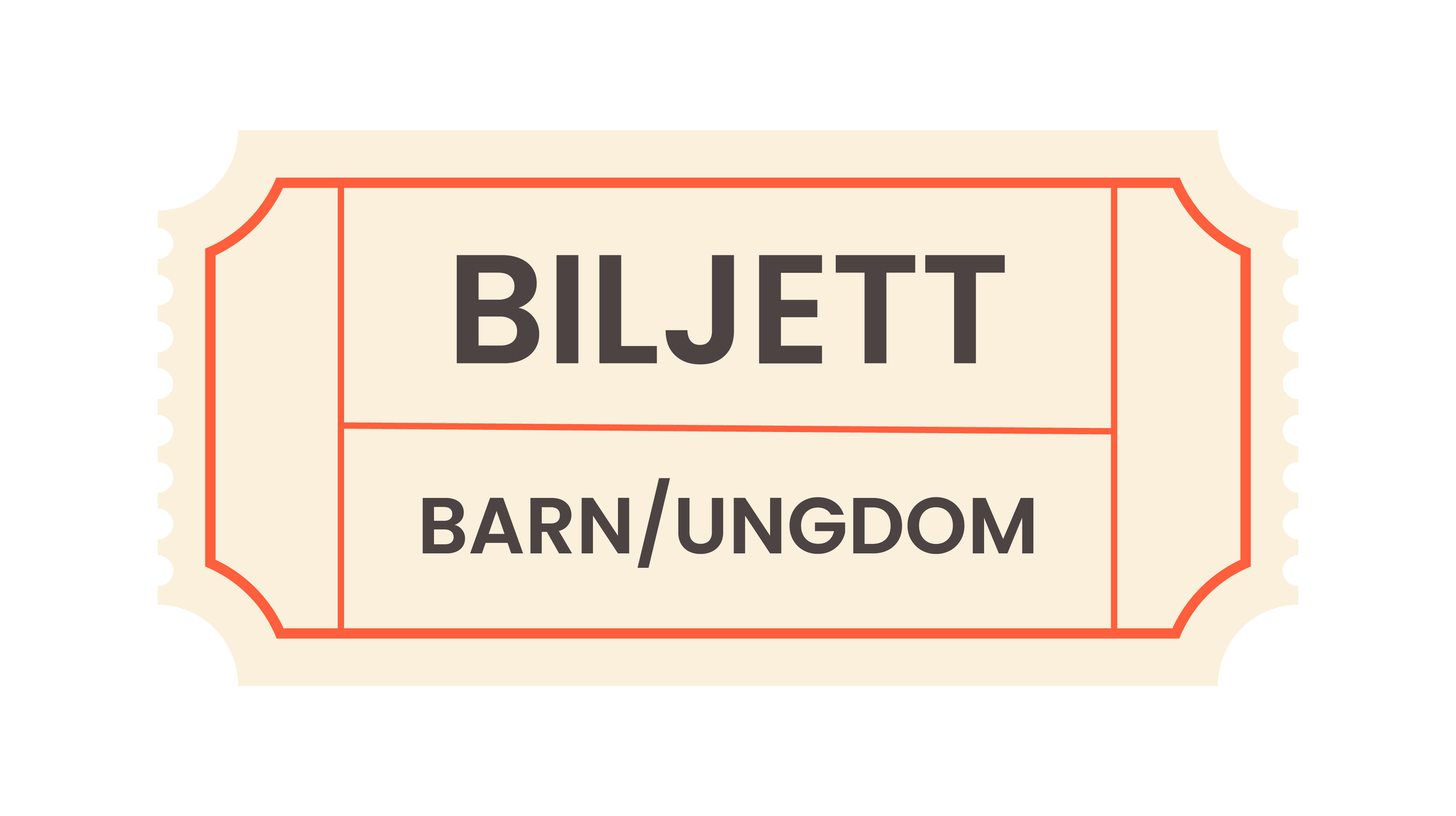 Biljett Barn/Ungdom