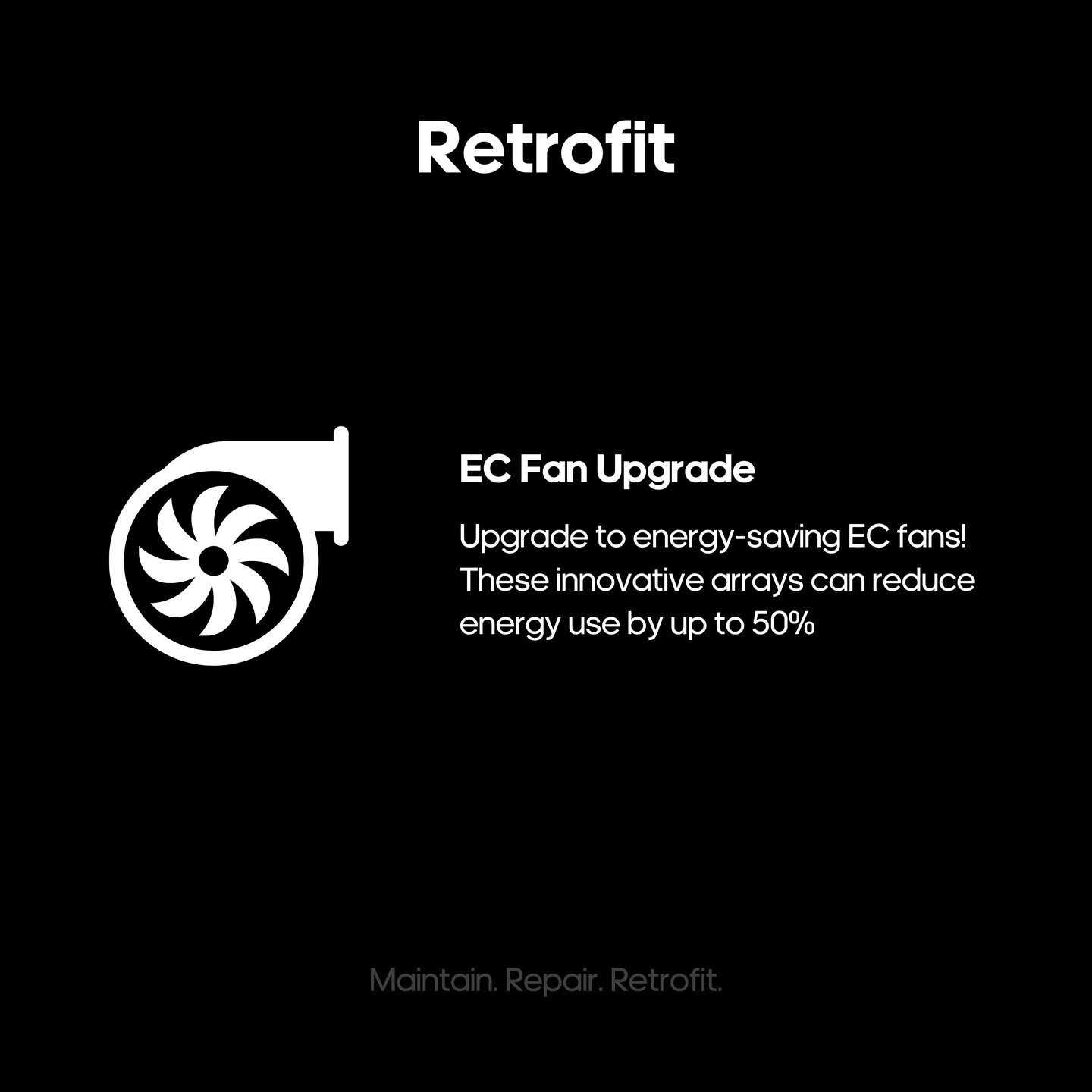 Ready to improve the efficiency of your HVAC system? Consider upgrading to energy-saving EC fans! These innovative arrays can reduce energy use by up to 50% and are easy to maintain. Contact RGS to learn more about how we can help you upgrade your sy