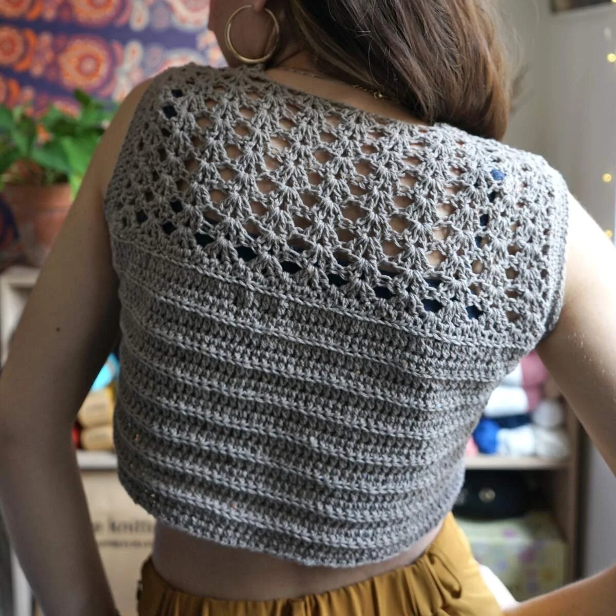 Crochet Loop Top Laced Up Top Crochet Pattern — Bloodimaryart