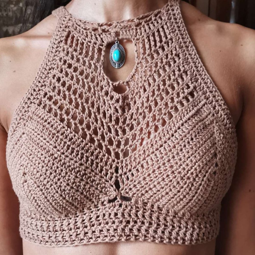Turquoise Halter Top Crochet Pattern — Bloodimaryart