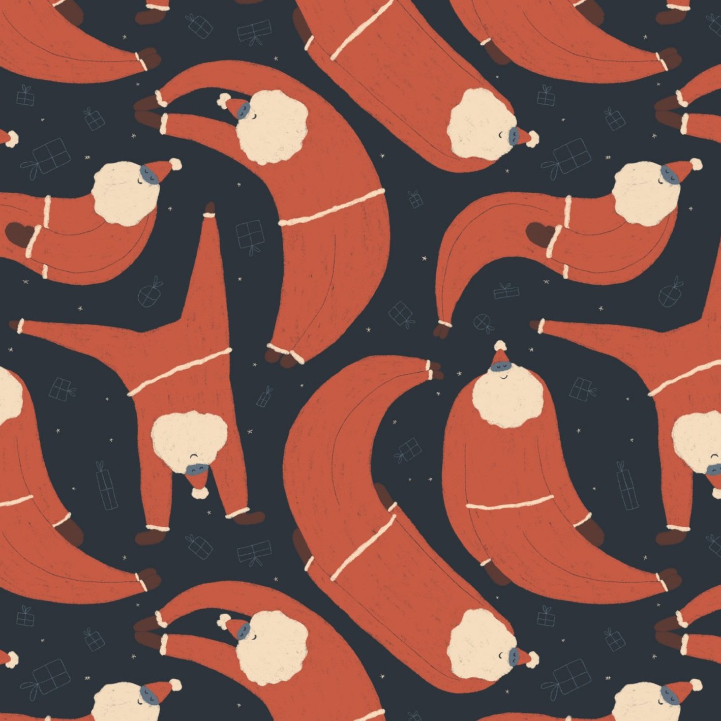 Floating Santas/Pattern