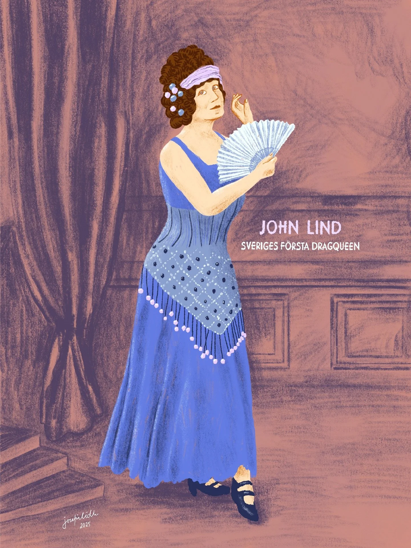 🏳️‍🌈 I samband med Linköping Pride 2025 öppnade utställningen Queer Icons arrangerat av @rfsl_linkoping på @linkopingsstadsbibliotek , där flera lokala konstnärer porträtterat personer som haft en stor betyde