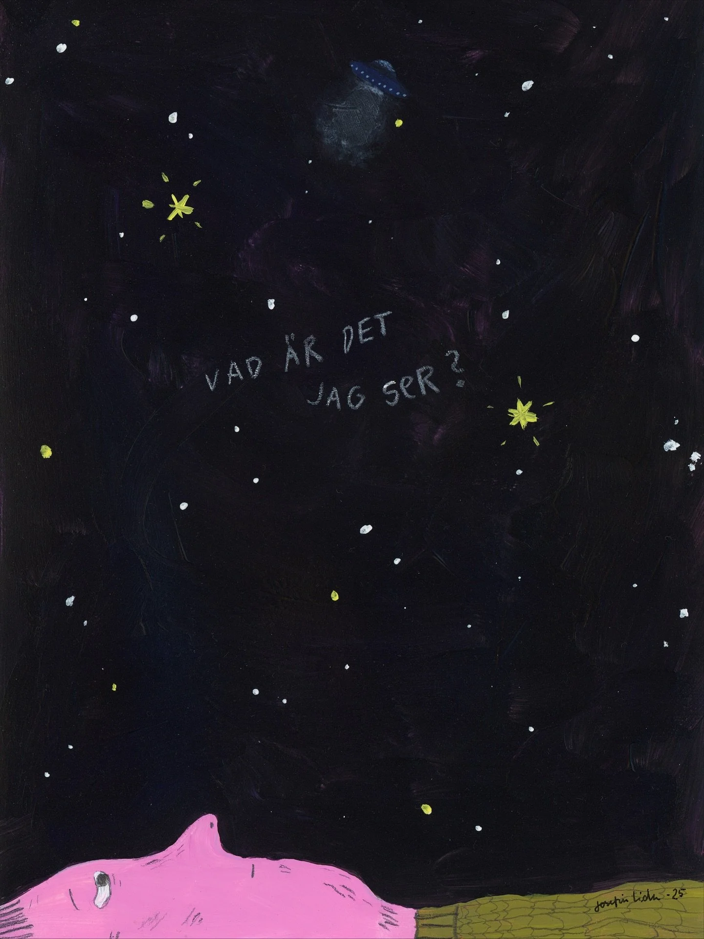 Vad &auml;r det jag ser?
Akryl, f&auml;rgpennor och blyerts. 
18x24 cm (inklusive ljus tr&auml;ram)
 
Medverkar just nu i min utst&auml;llning p&aring; Ekholmens bibliotek🩷 Alla verk &auml;r till salu!